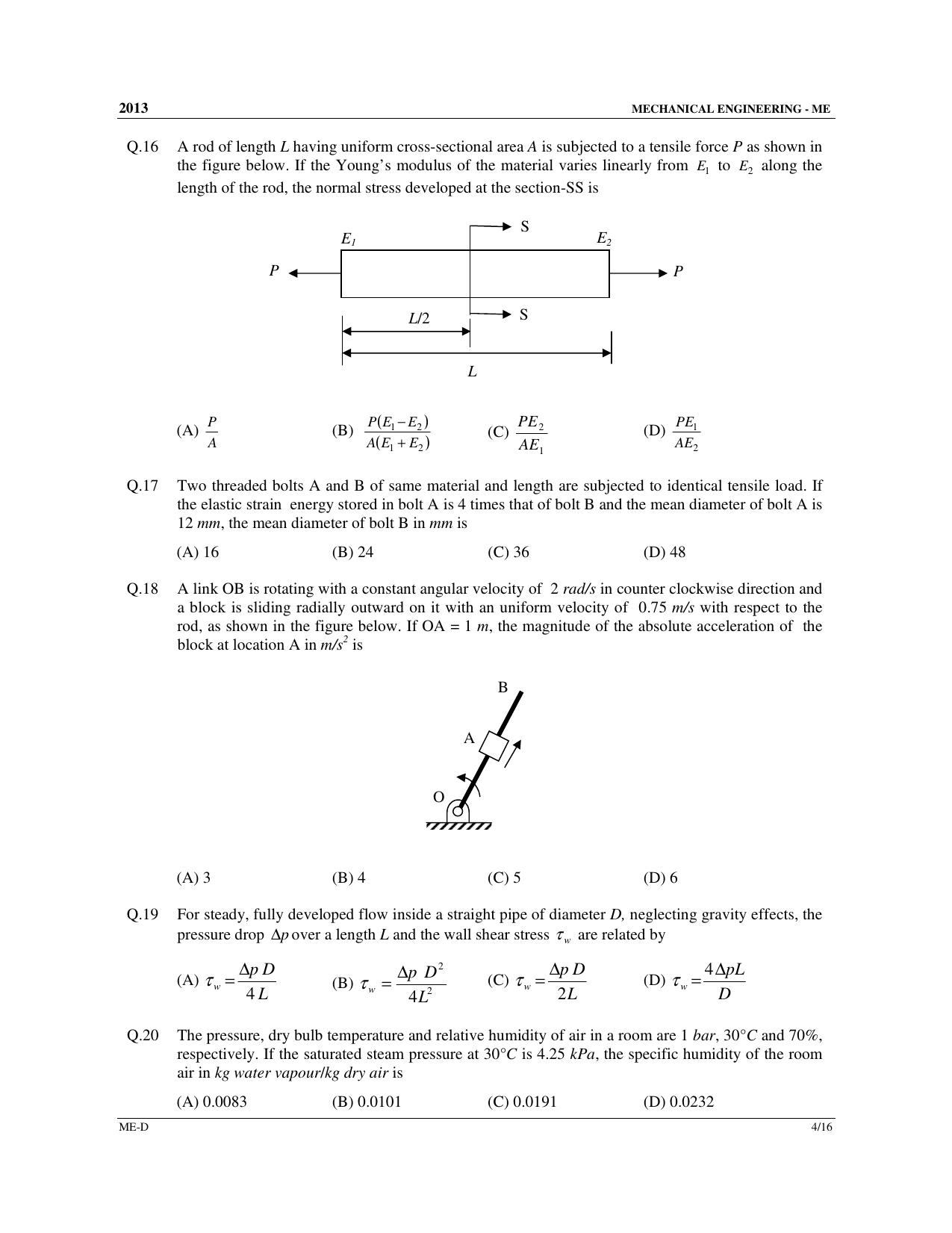 GATE 2013 Mechanical Engineering (ME) Question Paper with Answer Key - Page 47