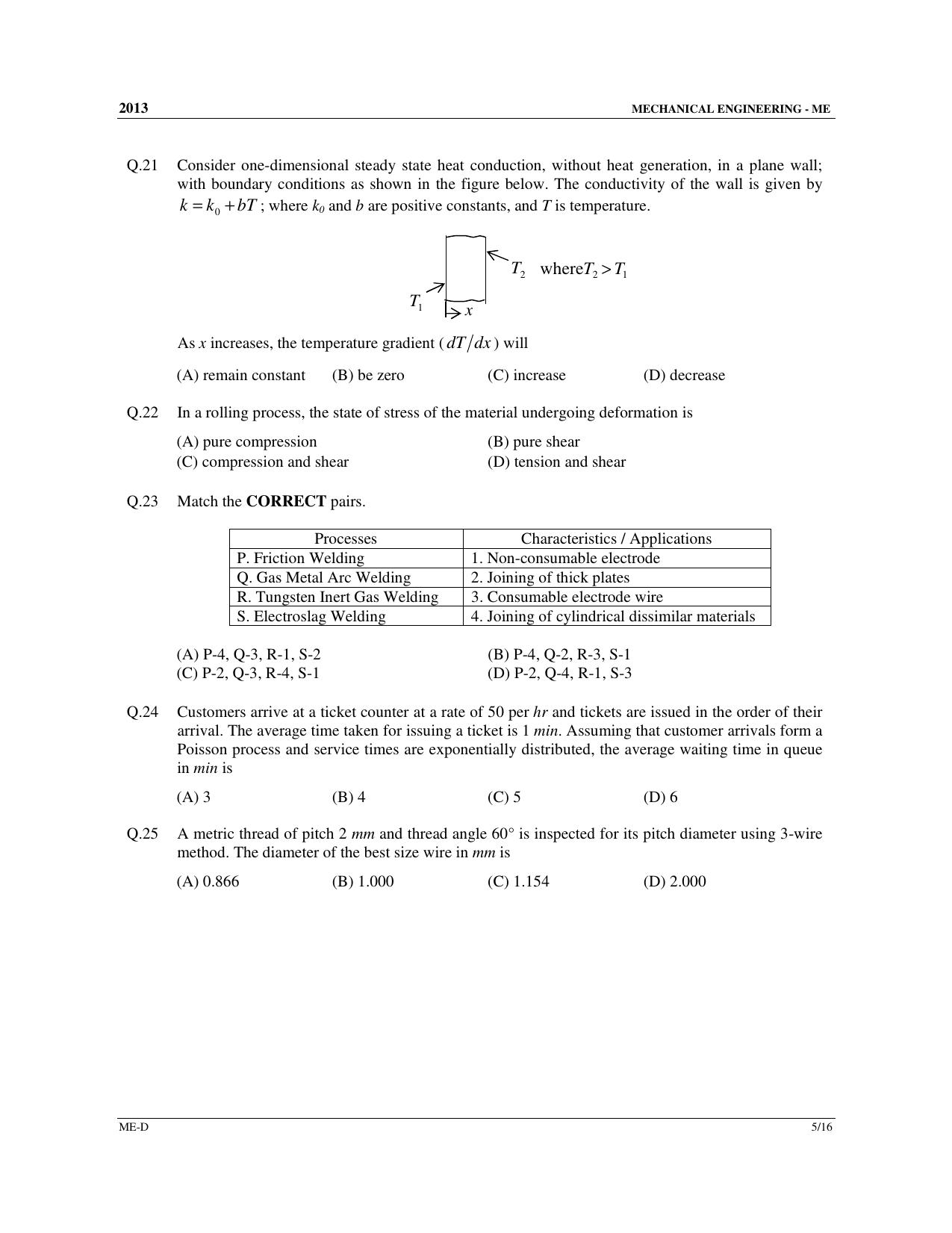 GATE 2013 Mechanical Engineering (ME) Question Paper with Answer Key - Page 48