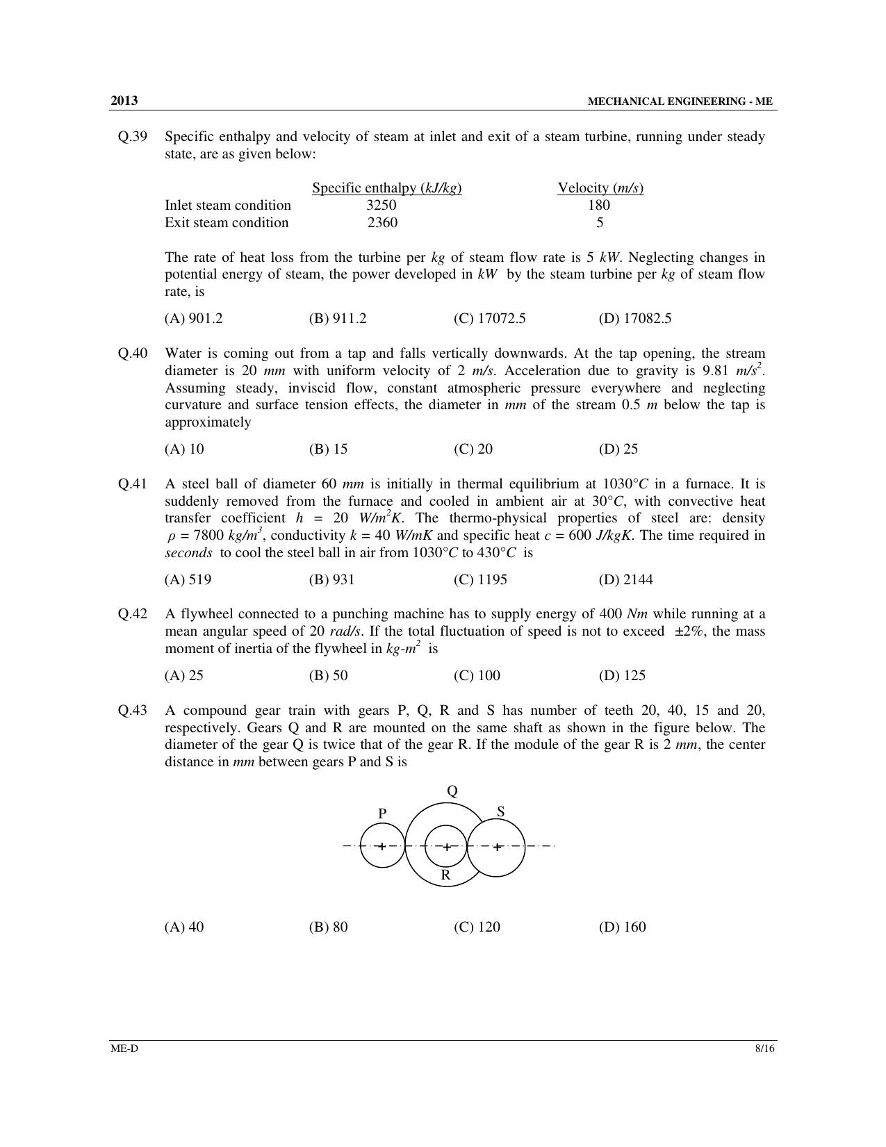 GATE 2013 Mechanical Engineering (ME) Question Paper with Answer Key - Page 51