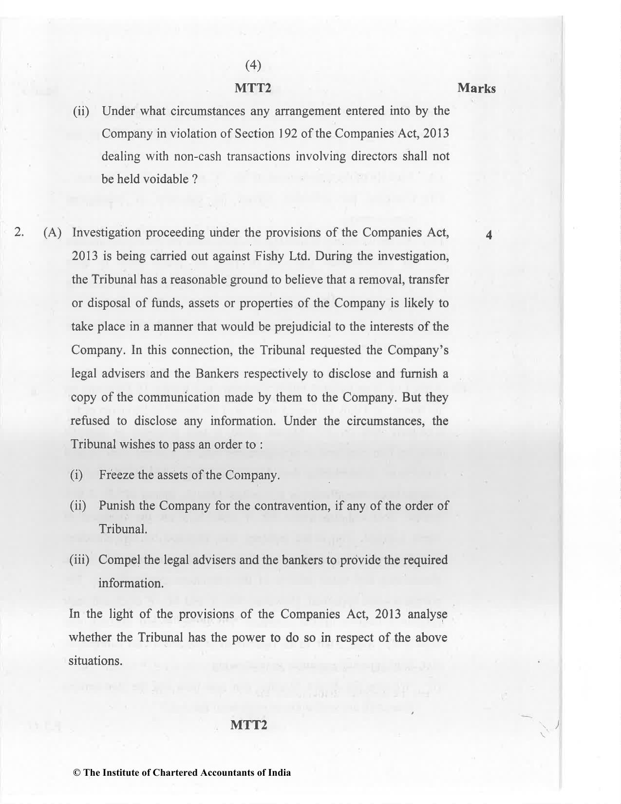 CA Final Jan 2021 Question Paper - Paper 4 – Corporate & Economic Laws - Page 4