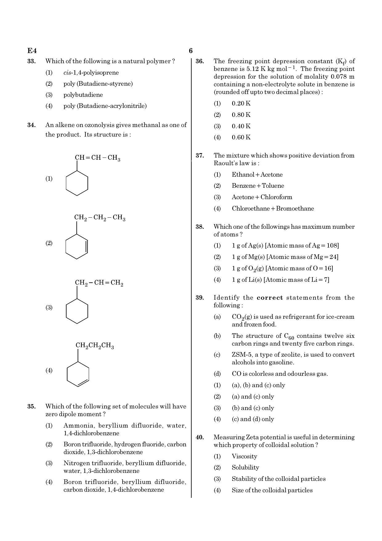 NEET E4 2022 Question Paper - Page 6