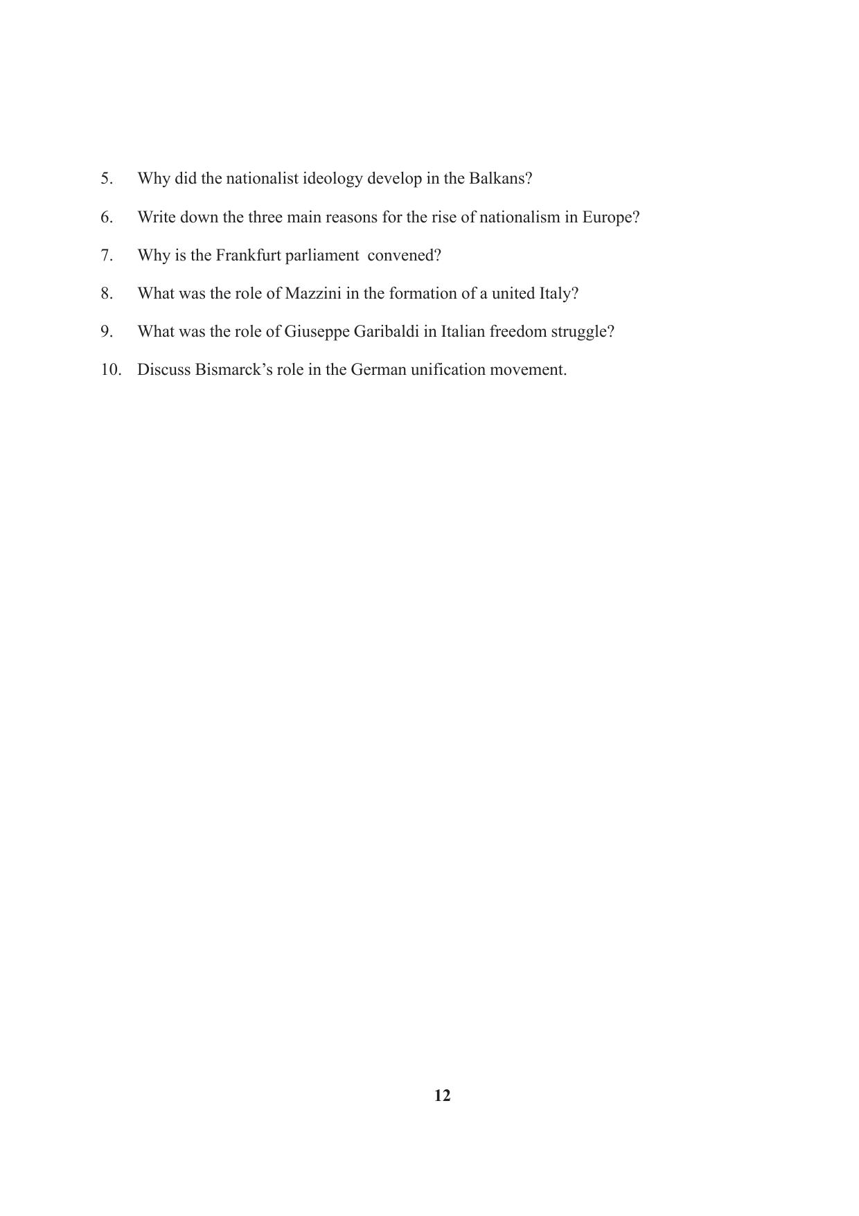 Tripura Board Class 10 Social Science English Version Workbooks - Page 12