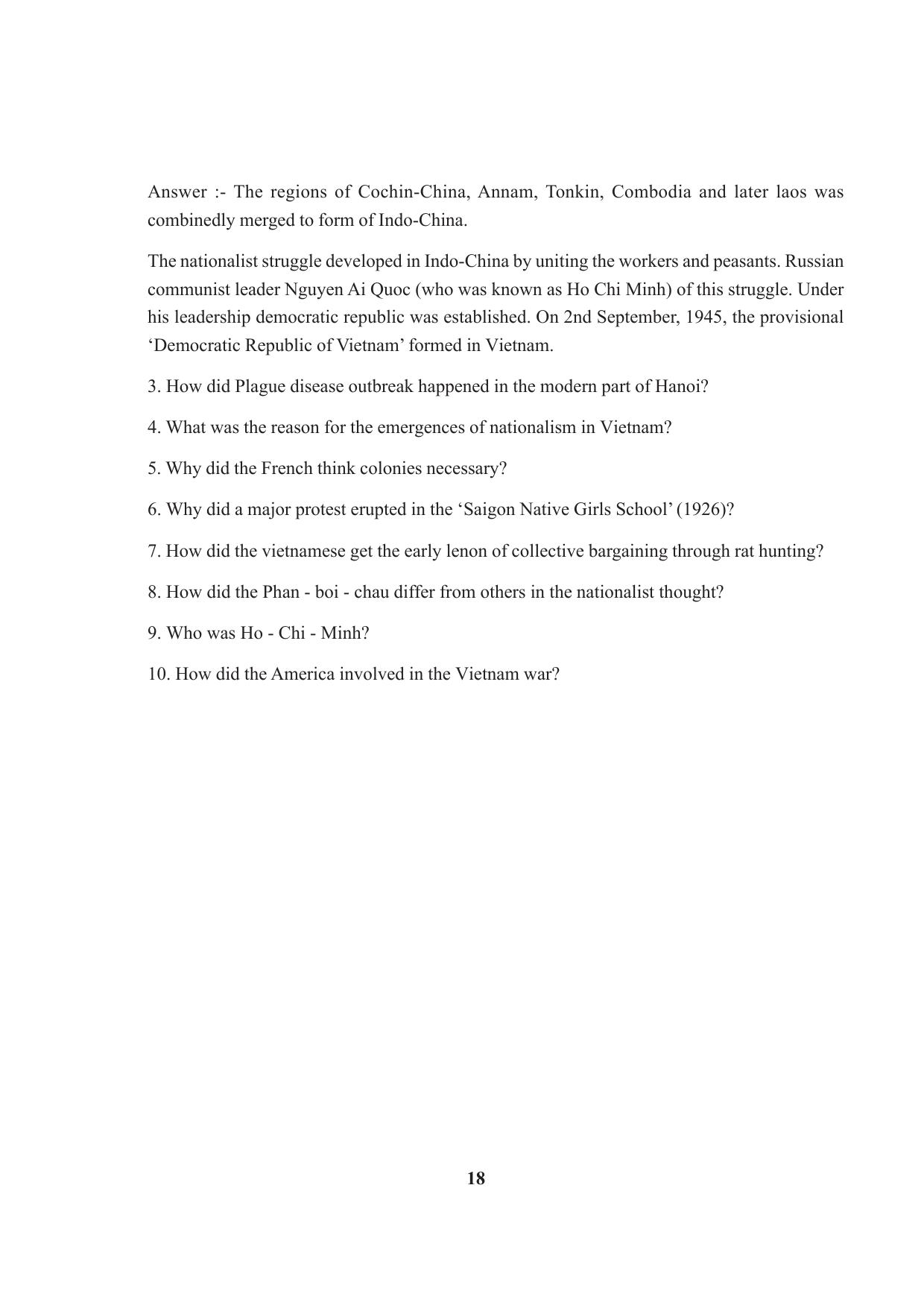 Tripura Board Class 10 Social Science English Version Workbooks - Page 18