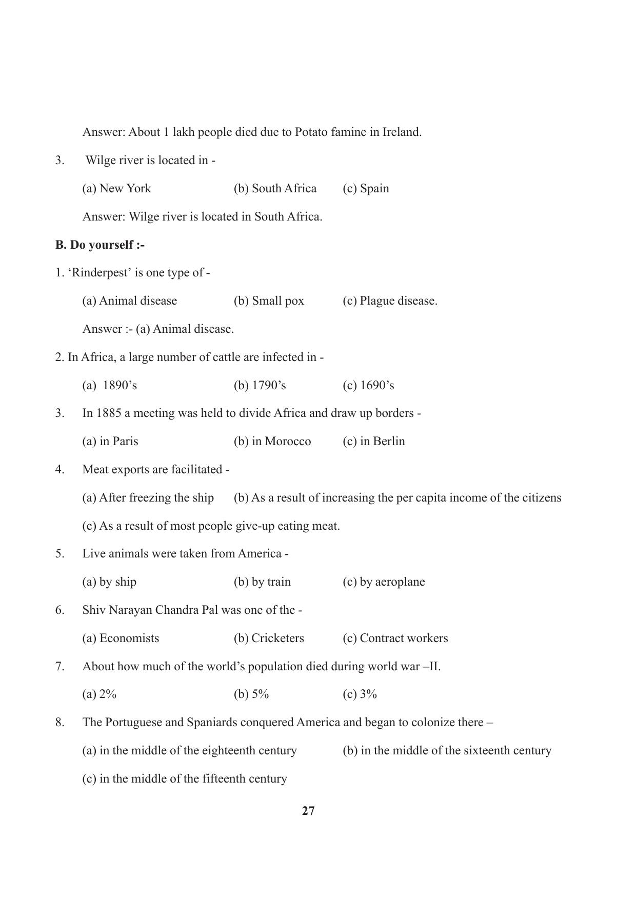 Tripura Board Class 10 Social Science English Version Workbooks - Page 27