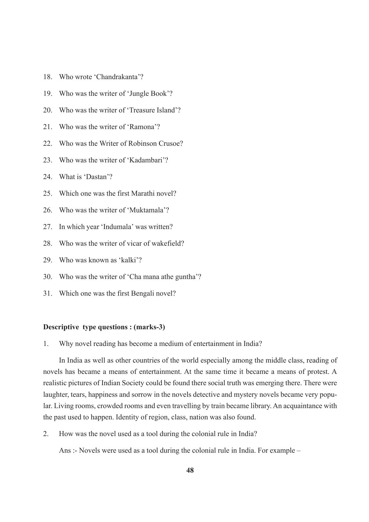 Tripura Board Class 10 Social Science English Version Workbooks - Page 48