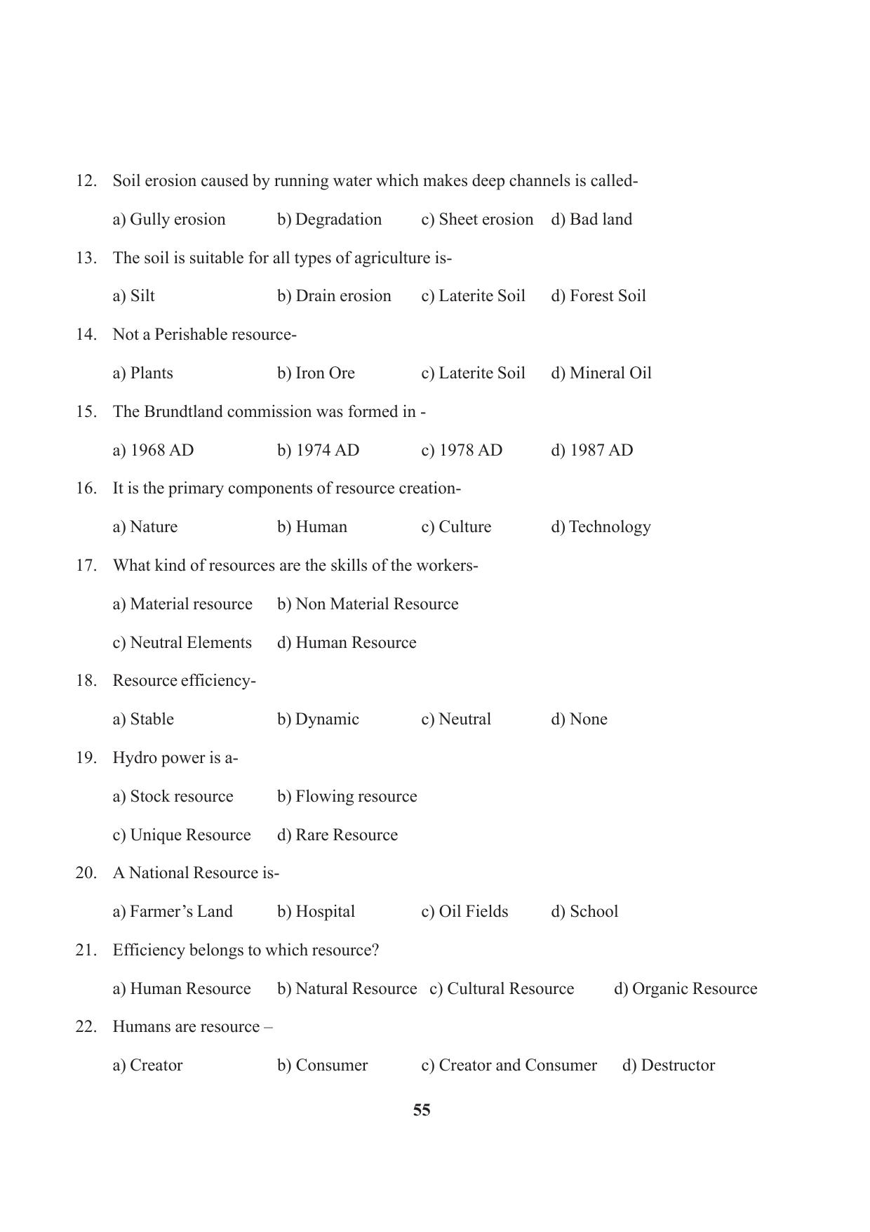 Tripura Board Class 10 Social Science English Version Workbooks - Page 55