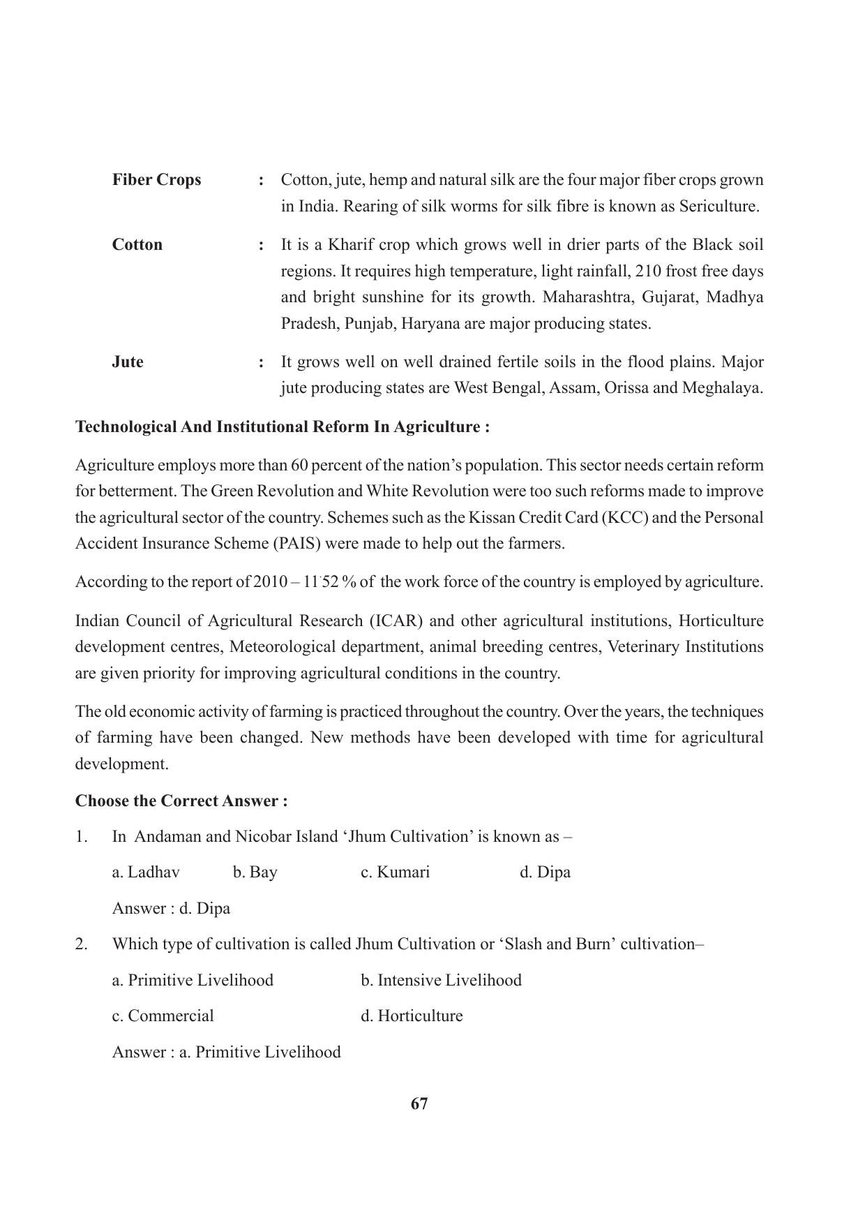 Tripura Board Class 10 Social Science English Version Workbooks - Page 67