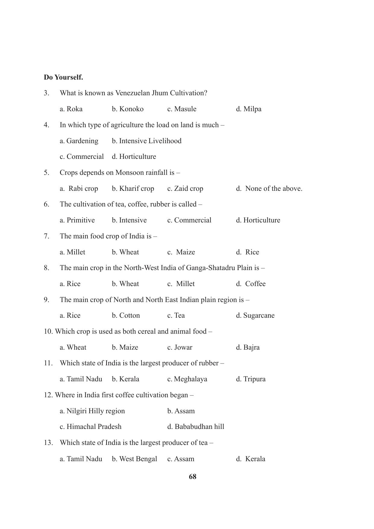 Tripura Board Class 10 Social Science English Version Workbooks - Page 68
