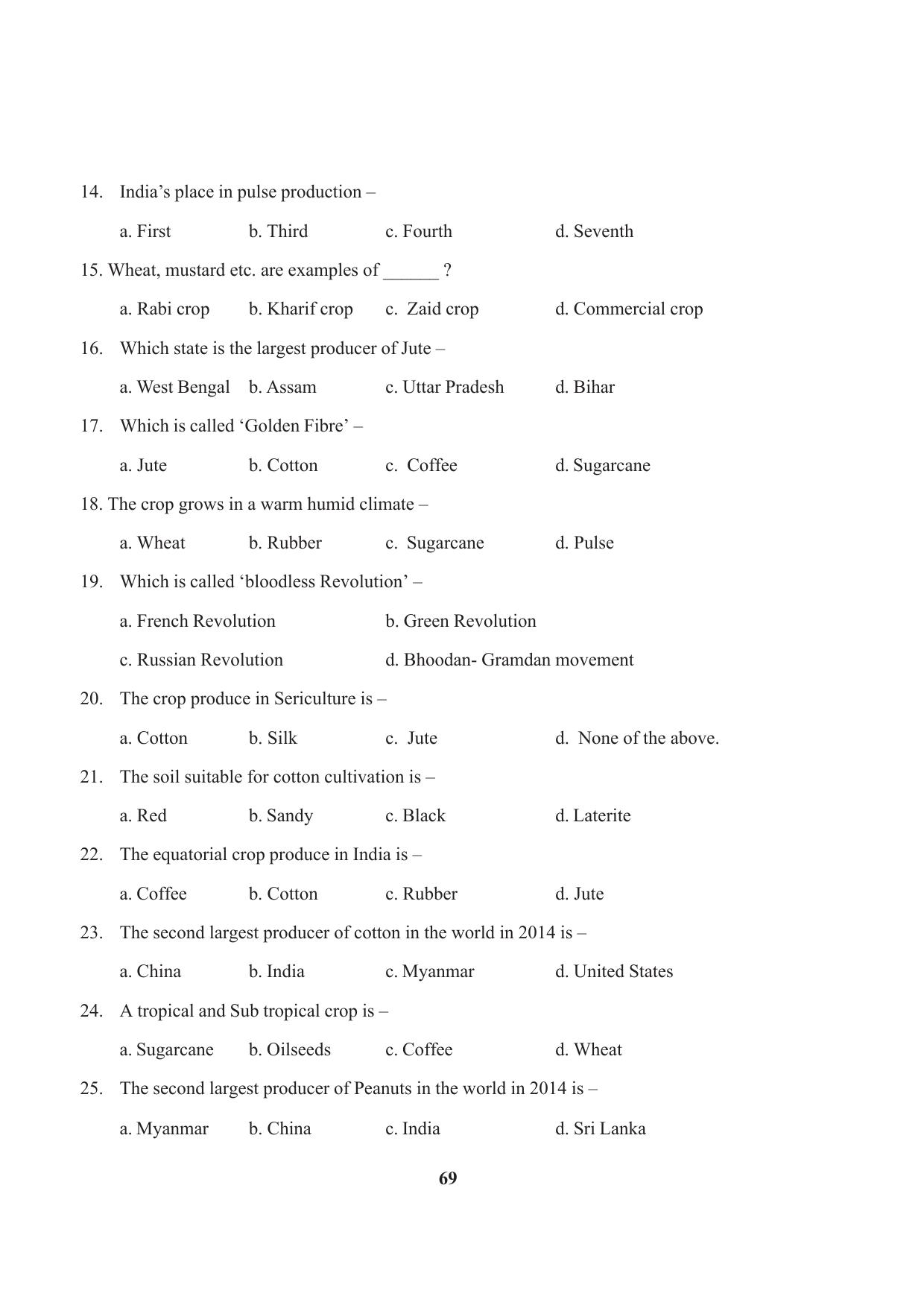 Tripura Board Class 10 Social Science English Version Workbooks - Page 69