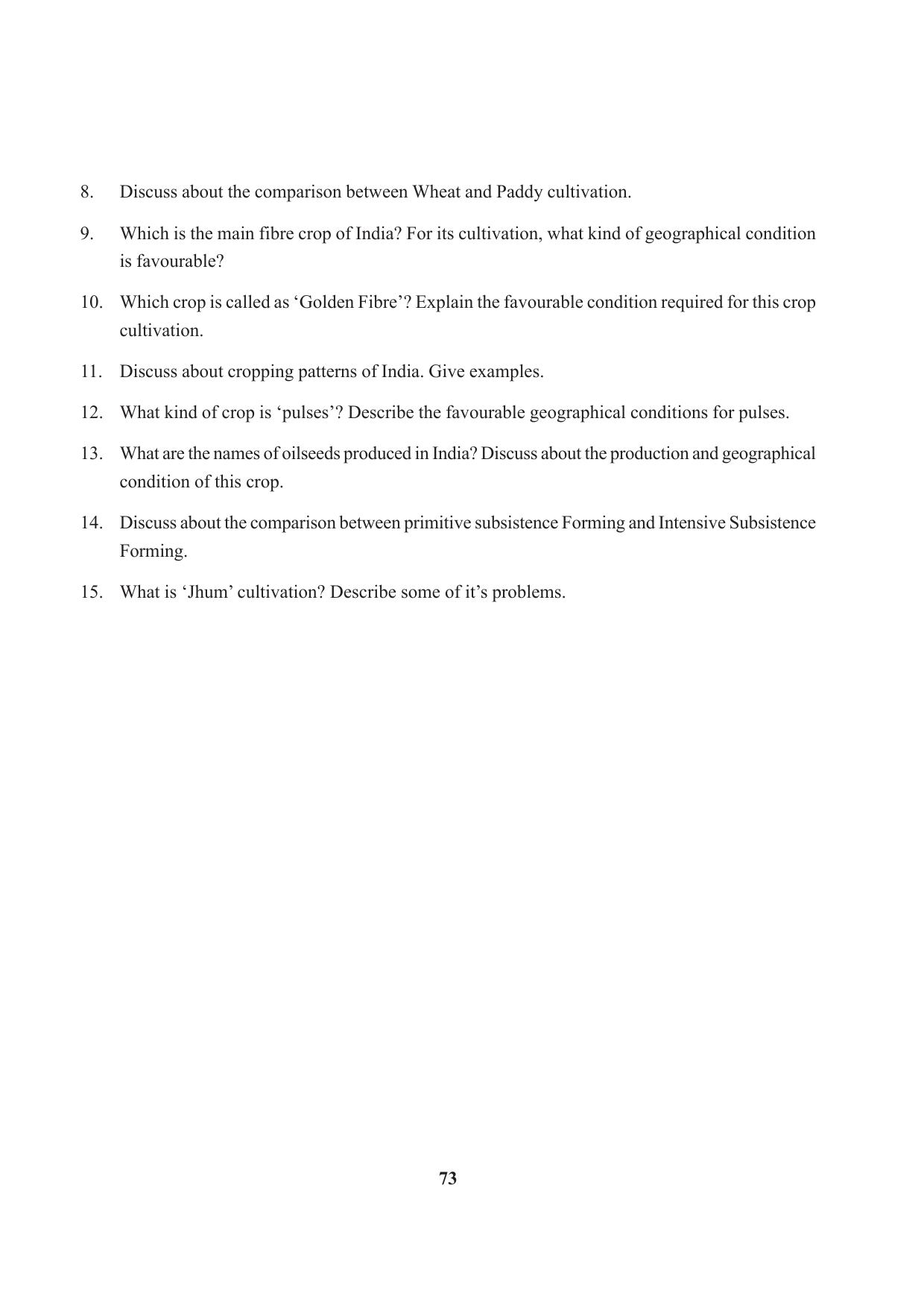 Tripura Board Class 10 Social Science English Version Workbooks - Page 73