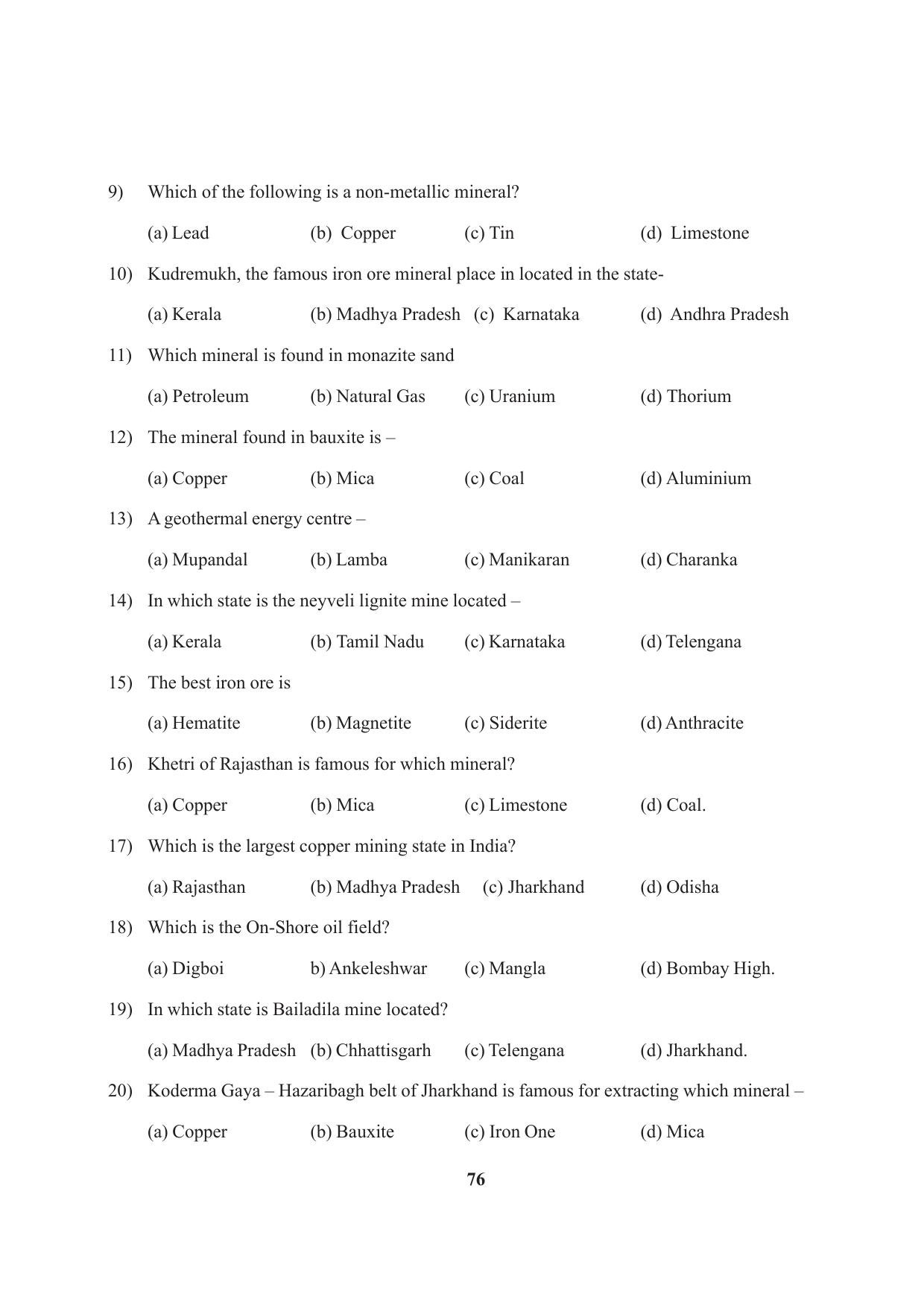 Tripura Board Class 10 Social Science English Version Workbooks - Page 76