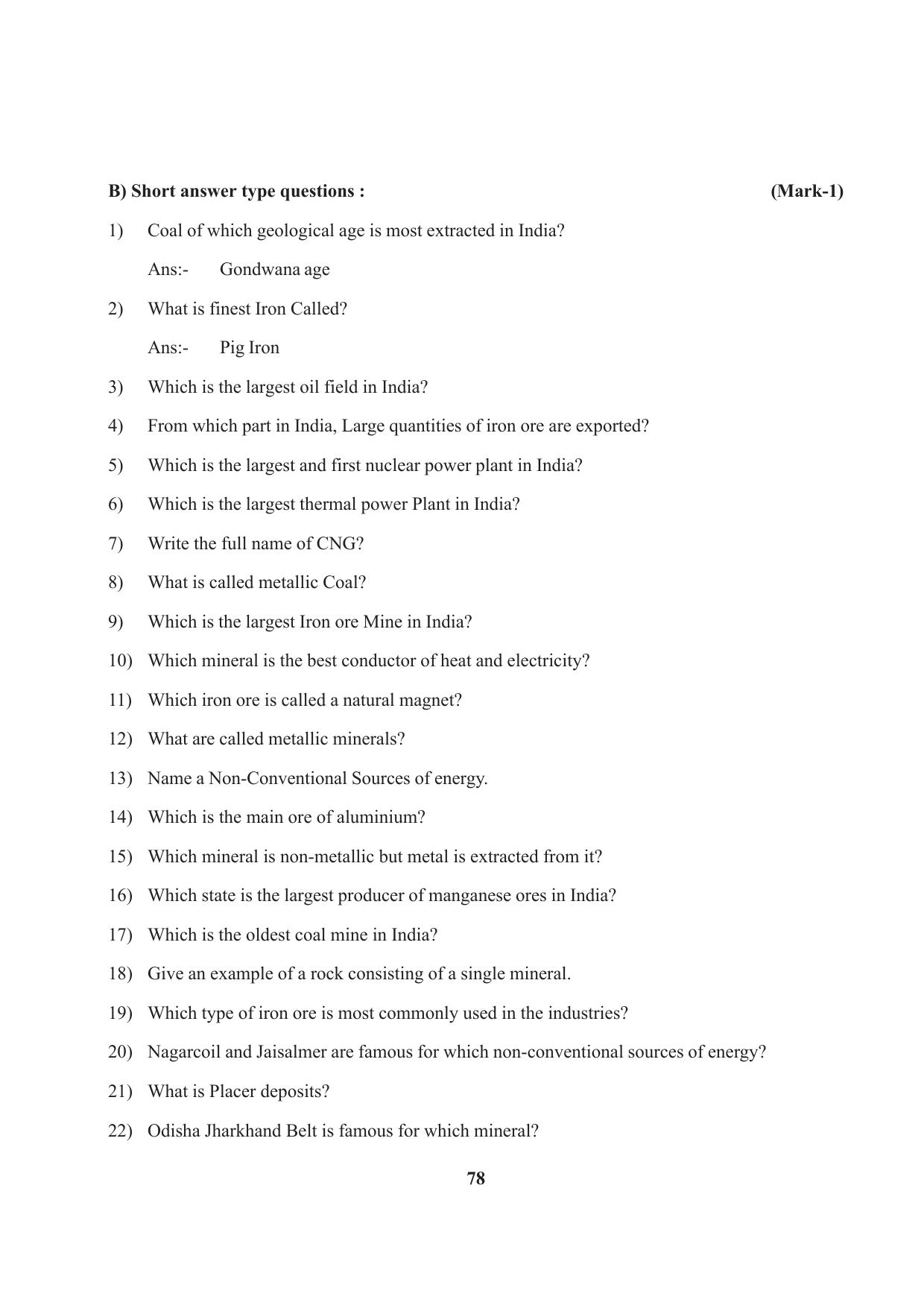 Tripura Board Class 10 Social Science English Version Workbooks - Page 78
