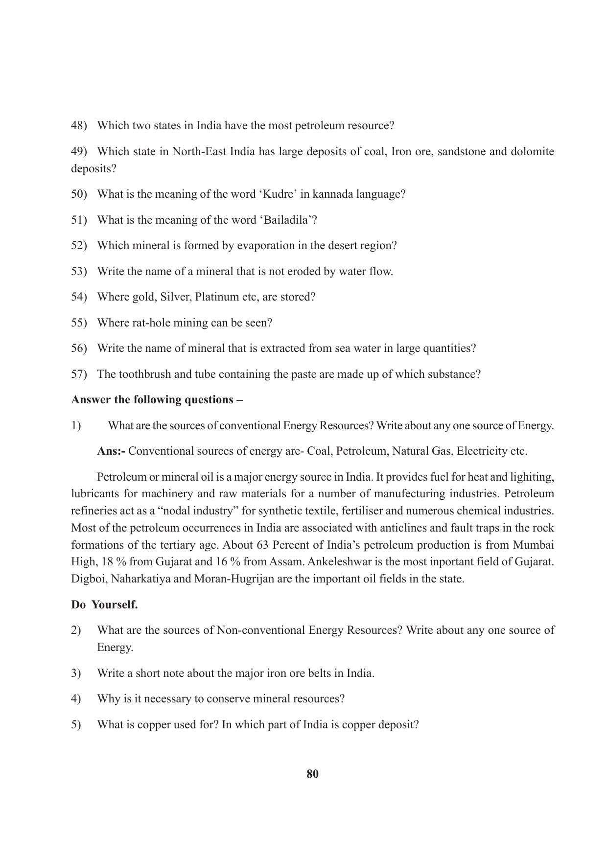 Tripura Board Class 10 Social Science English Version Workbooks - Page 80