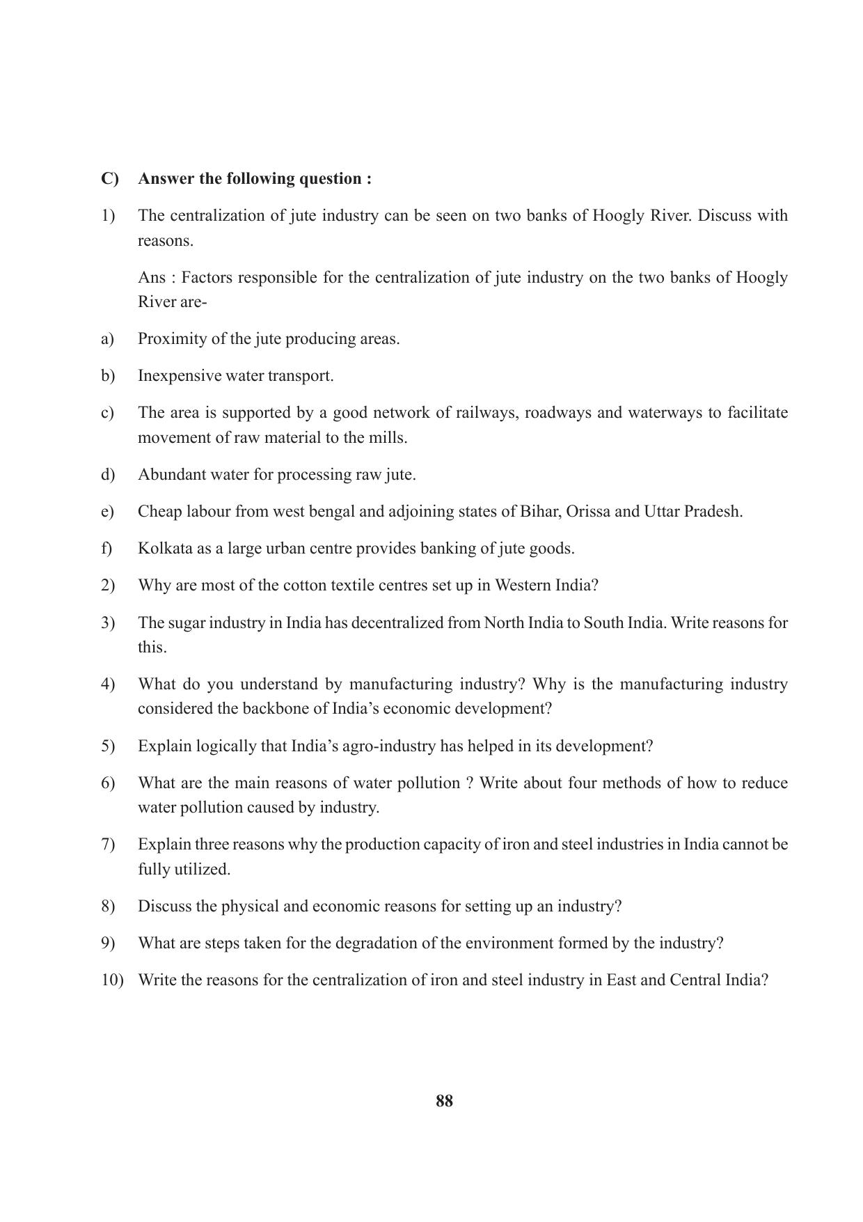 Tripura Board Class 10 Social Science English Version Workbooks - Page 88