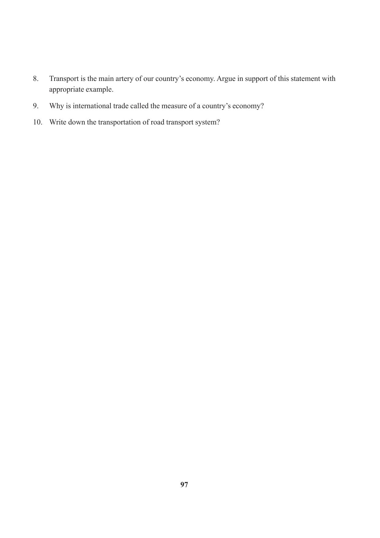 Tripura Board Class 10 Social Science English Version Workbooks - Page 97