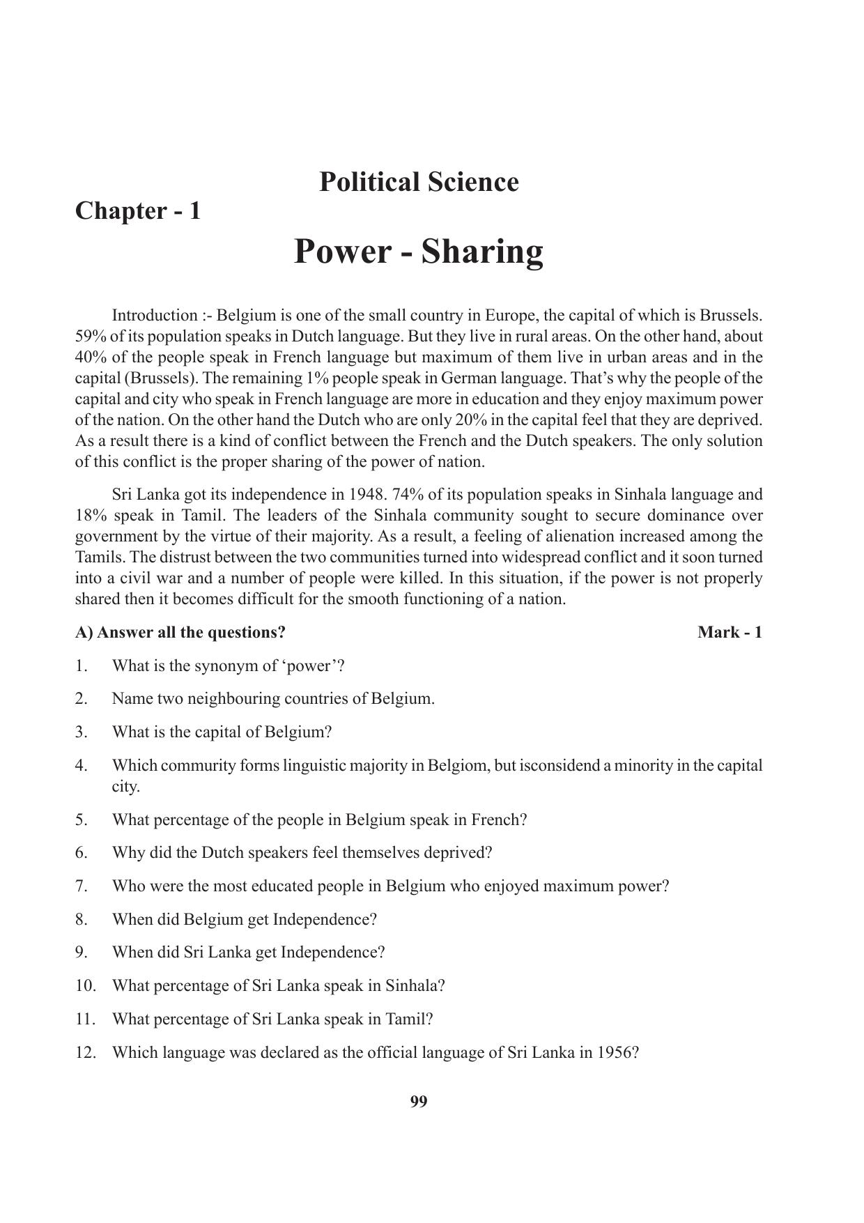 Tripura Board Class 10 Social Science English Version Workbooks - Page 99