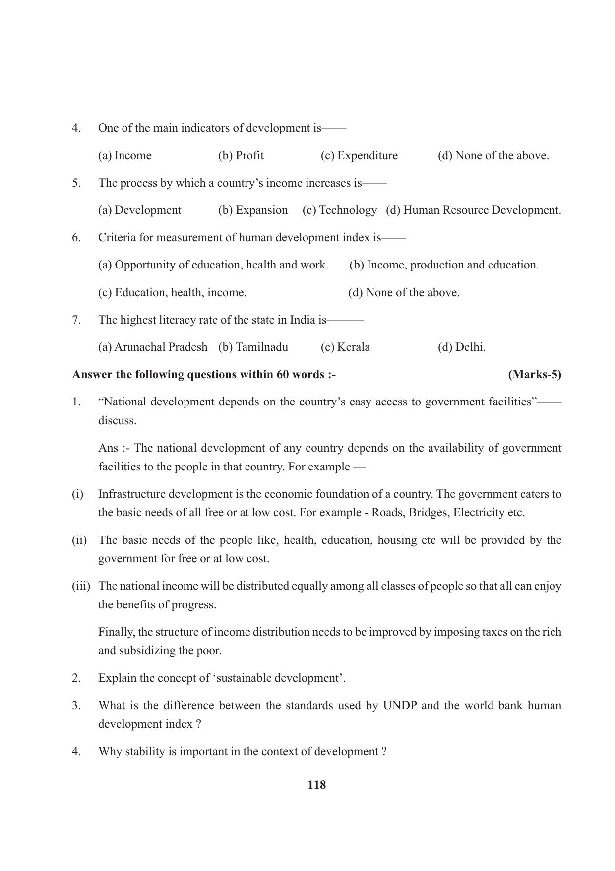 Tripura Board Class 10 Social Science English Version Workbooks - Page 118