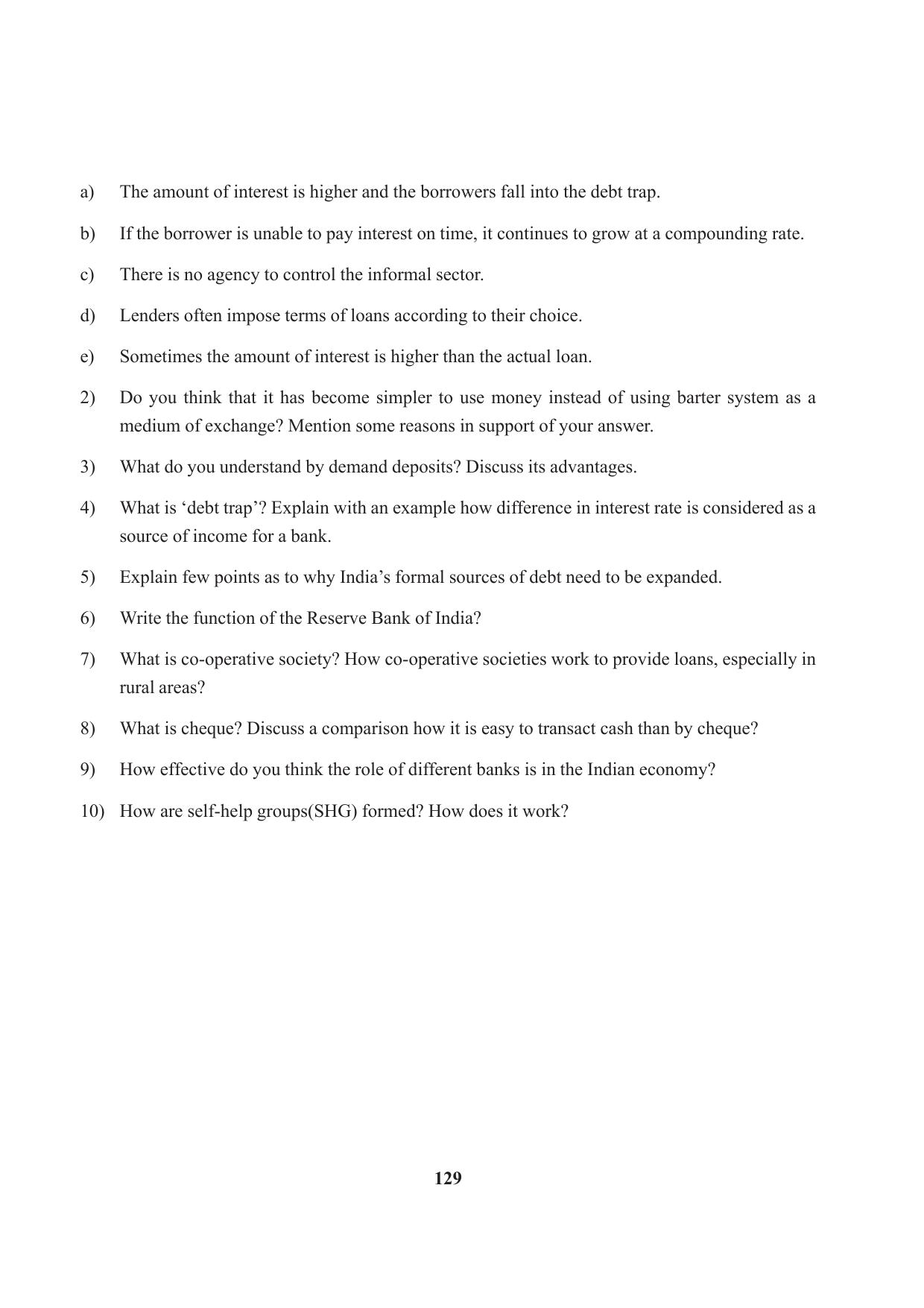 Tripura Board Class 10 Social Science English Version Workbooks - Page 129