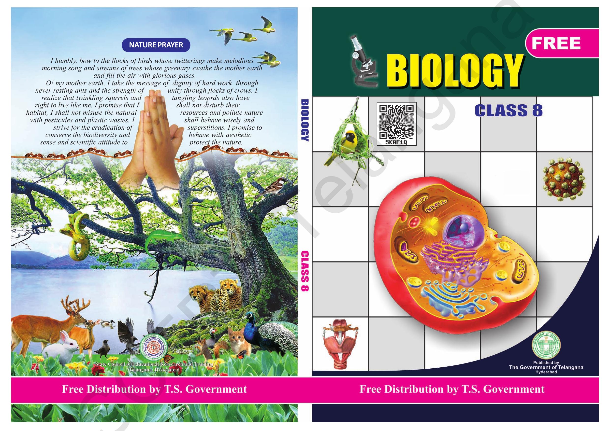 TS SCERT Class 8 Biological Science (English Medium) Text Book - Page 1