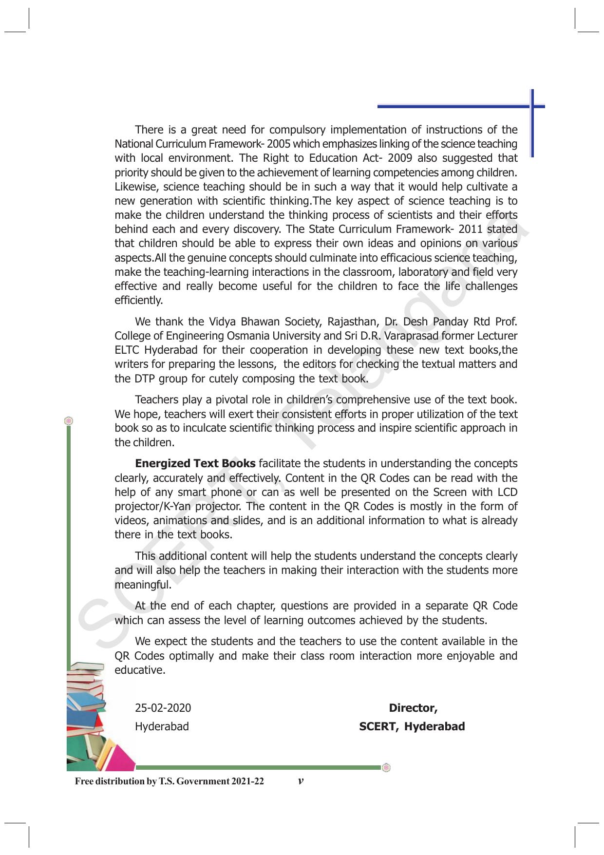 TS SCERT Class 8 Biological Science (English Medium) Text Book - Page 7