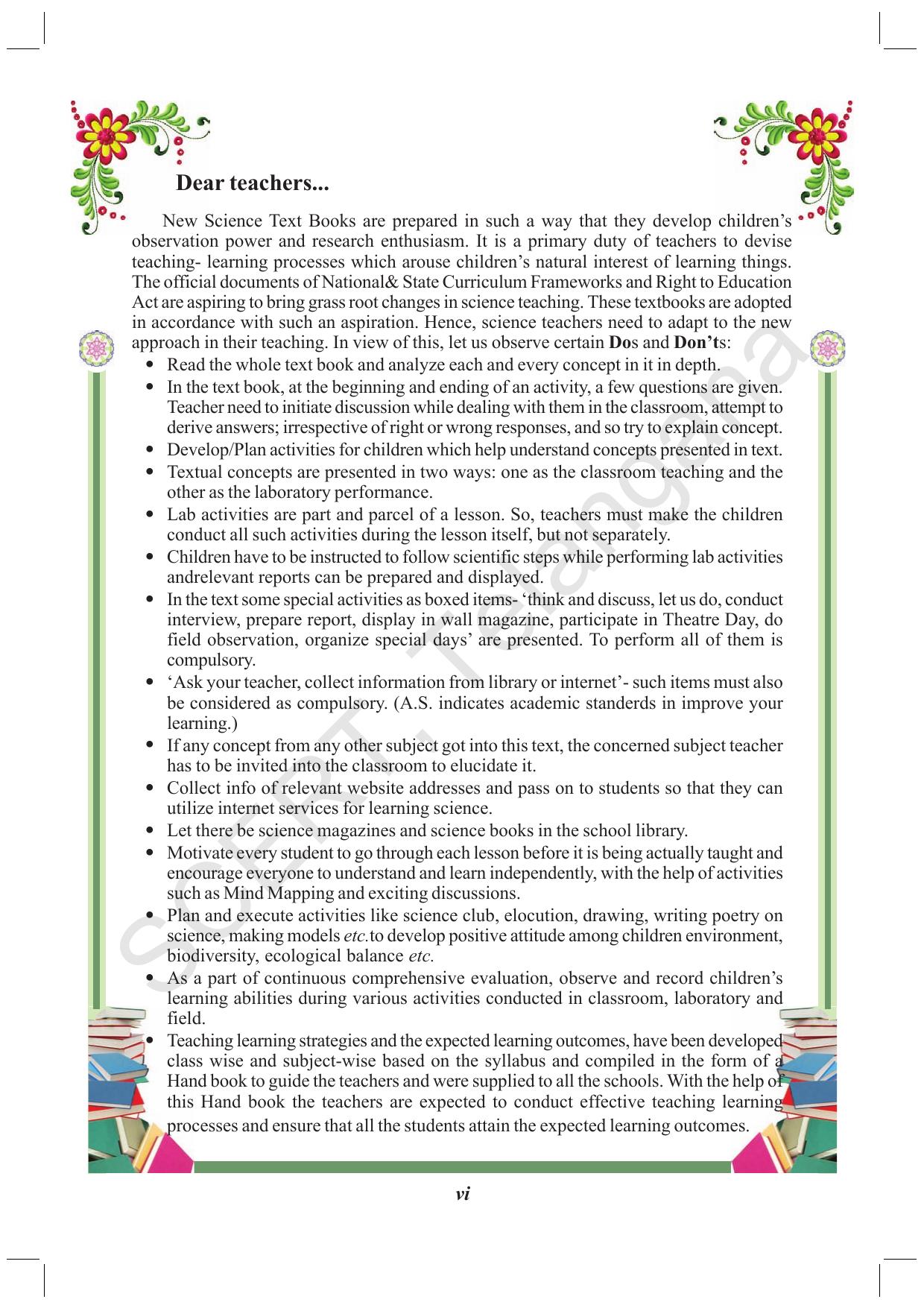TS SCERT Class 8 Biological Science (English Medium) Text Book - Page 8