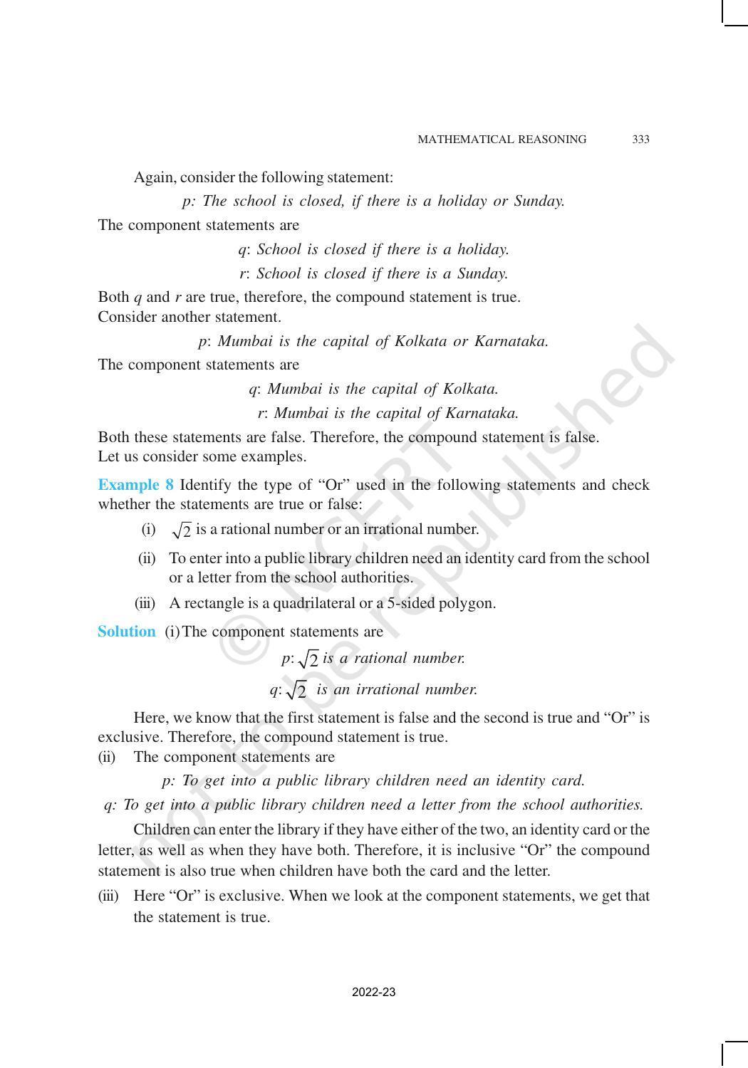 NCERT Book for Class 11 Maths Chapter 14 Mathematical Reasoning - Page 13