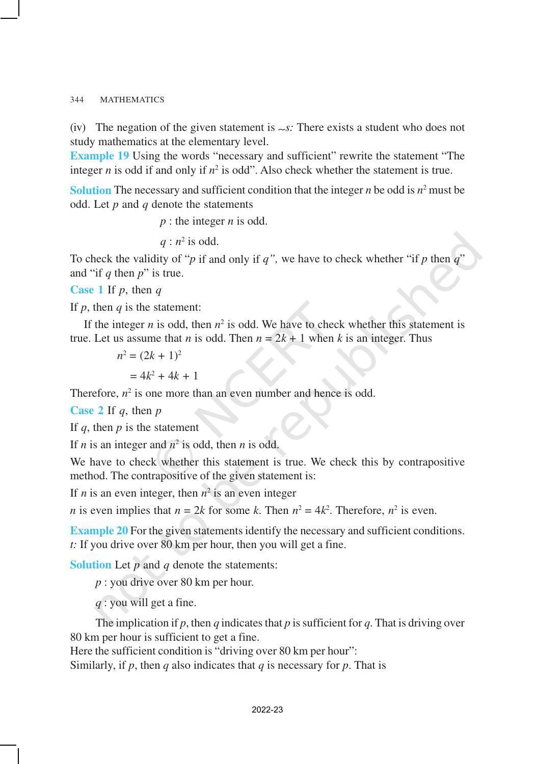 NCERT Book for Class 11 Maths Chapter 14 Mathematical Reasoning - Page 24