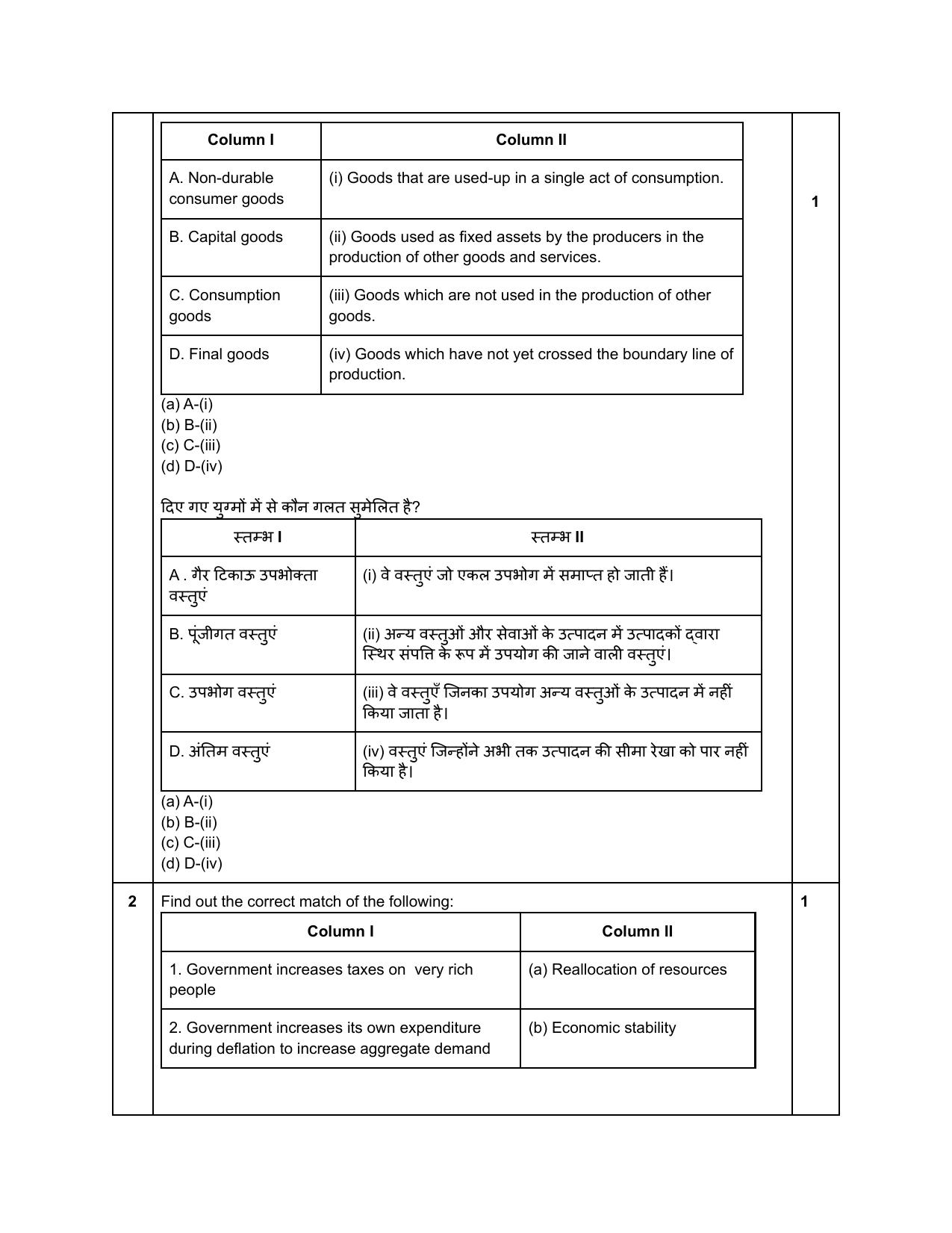Edudel Class 12 Economics Sample Question Paper - Page 2