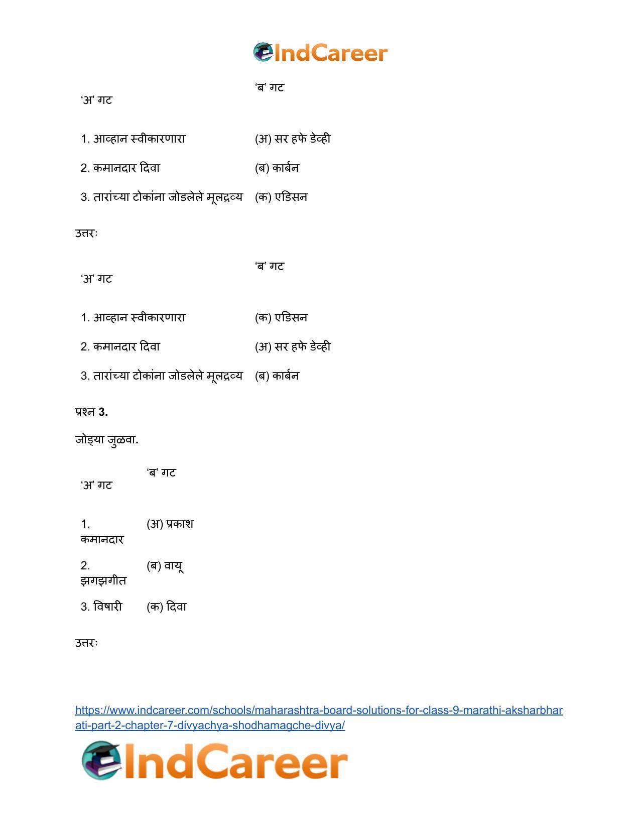 Maharashtra Board Solutions for Class 9- Marathi Aksharbharati (Part- 2): Chapter 7- दिव्याच्या शोधामागचे दिव्य - Page 23