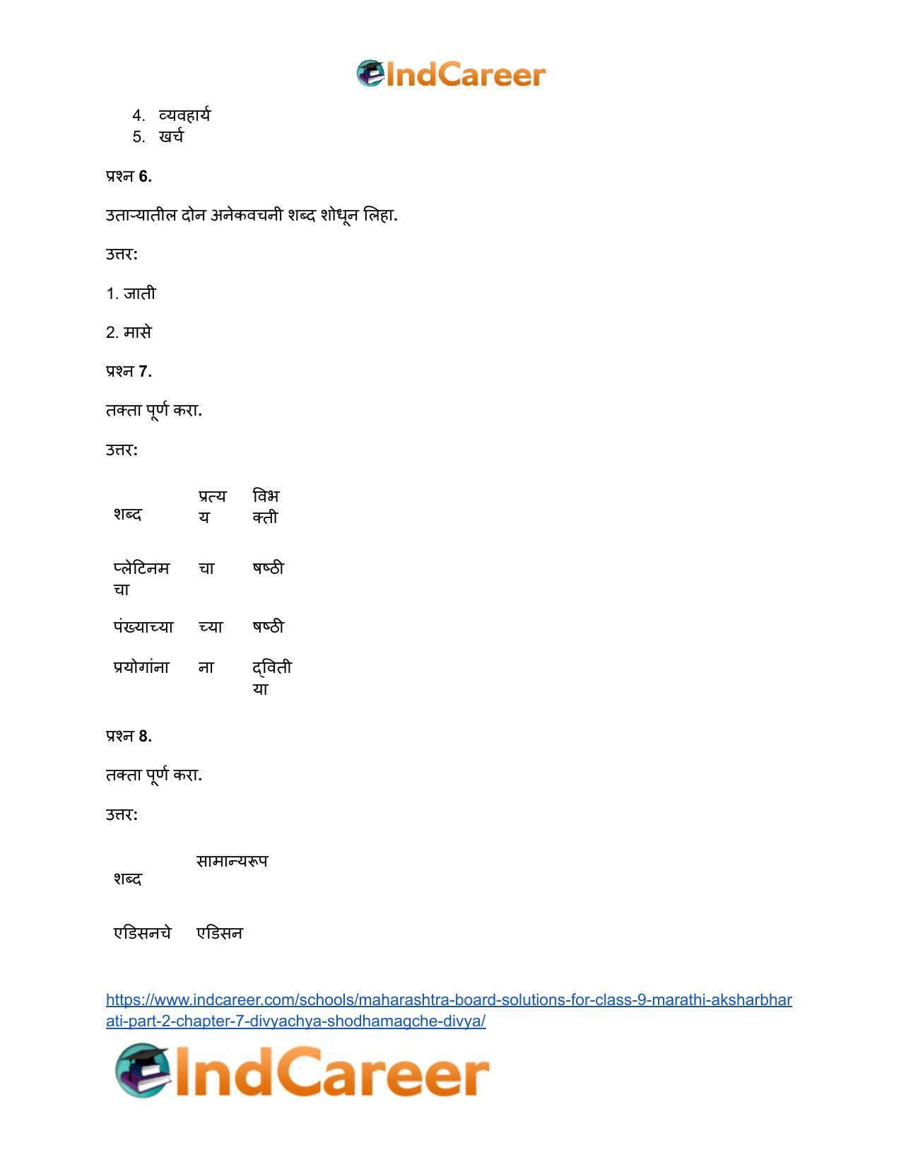 Maharashtra Board Solutions for Class 9- Marathi Aksharbharati (Part- 2): Chapter 7- दिव्याच्या शोधामागचे दिव्य - Page 39