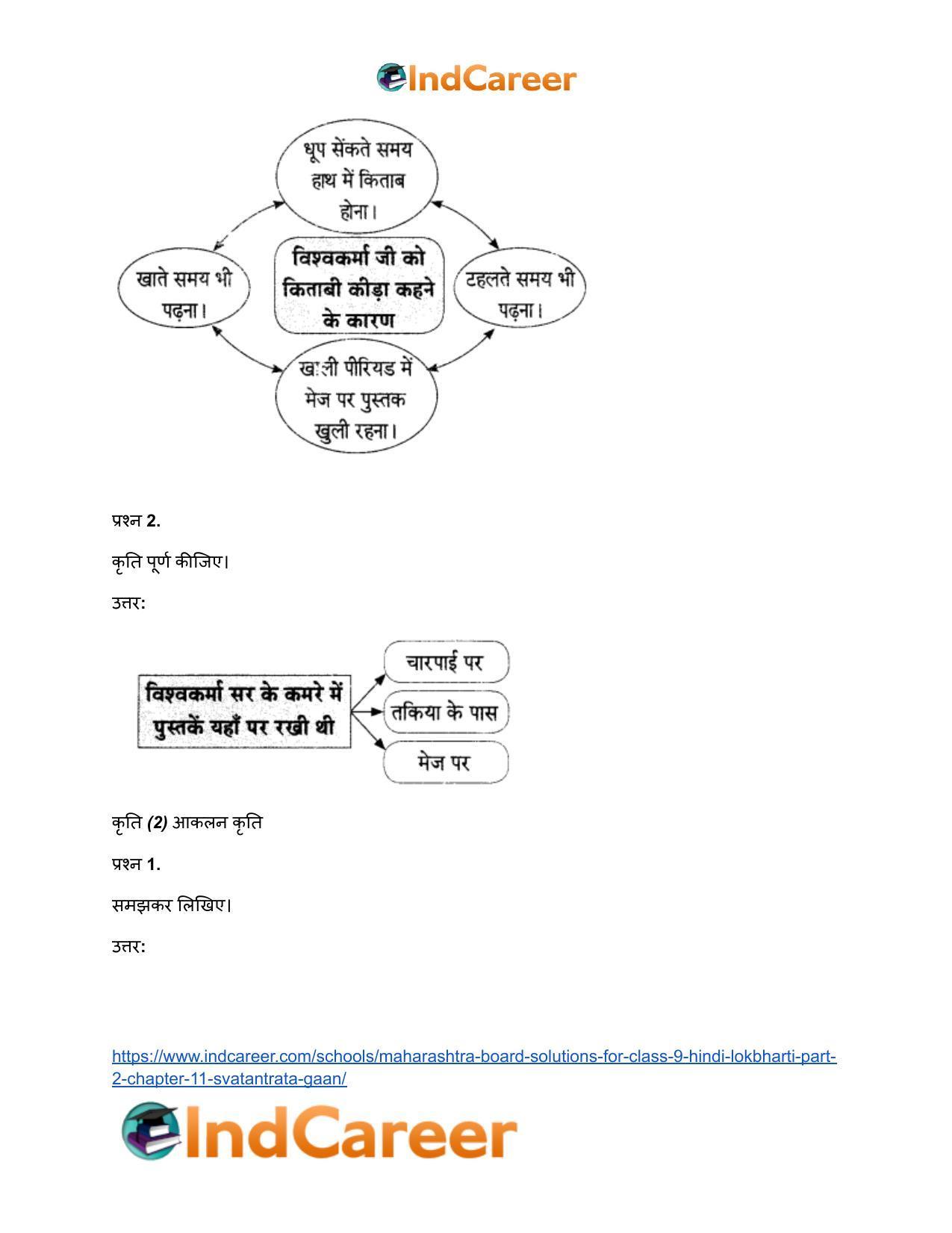 Maharashtra Board Solutions for Class 9- Hindi Lokbharti (Part 2): Chapter 11- स्वतंत्रता गान - Page 13