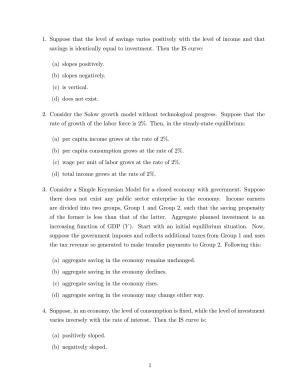 ISI Admission Test M.S.(QE) PEA 2018 Sample Paper