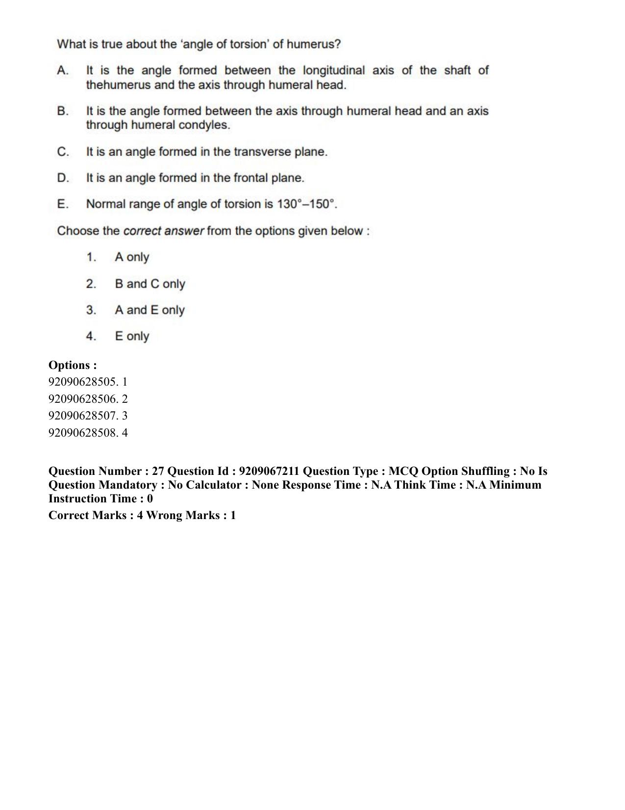 CUET PG 2023: SCQP21 – MPT/Master in Respiratory Theory (MRT) (Hindi)-Shift 1 (08-06-2023) Question Paper - Page 29