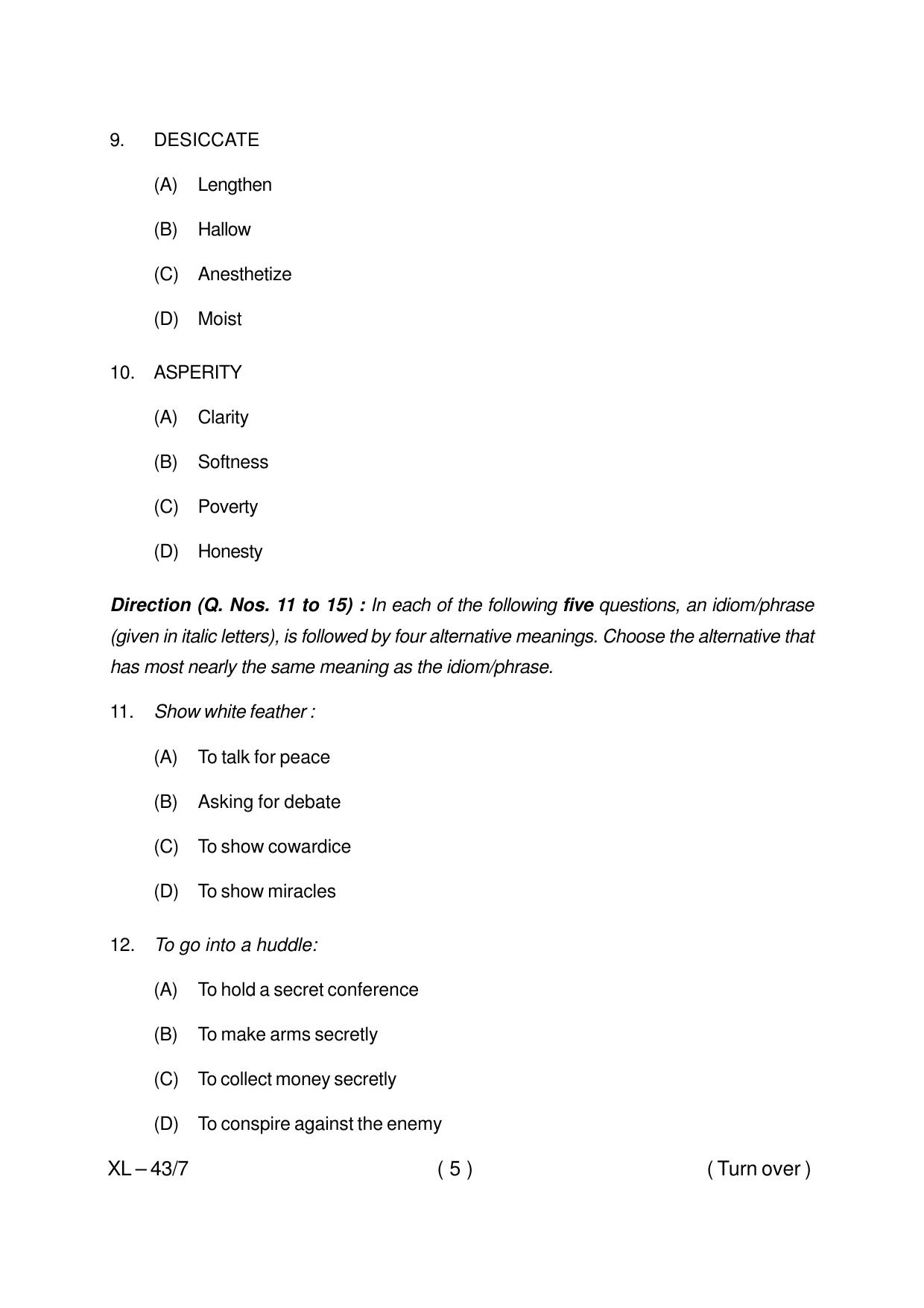 Odisha CPET IRPM PMIR 2020 Question Paper - Page 5