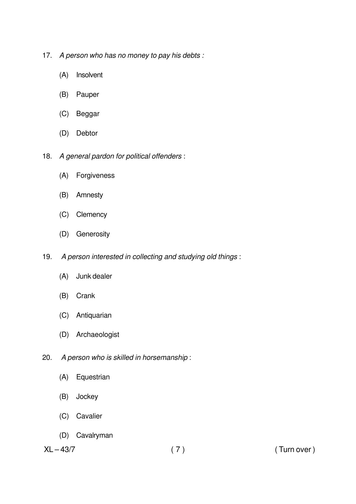 Odisha CPET IRPM PMIR 2020 Question Paper - Page 7