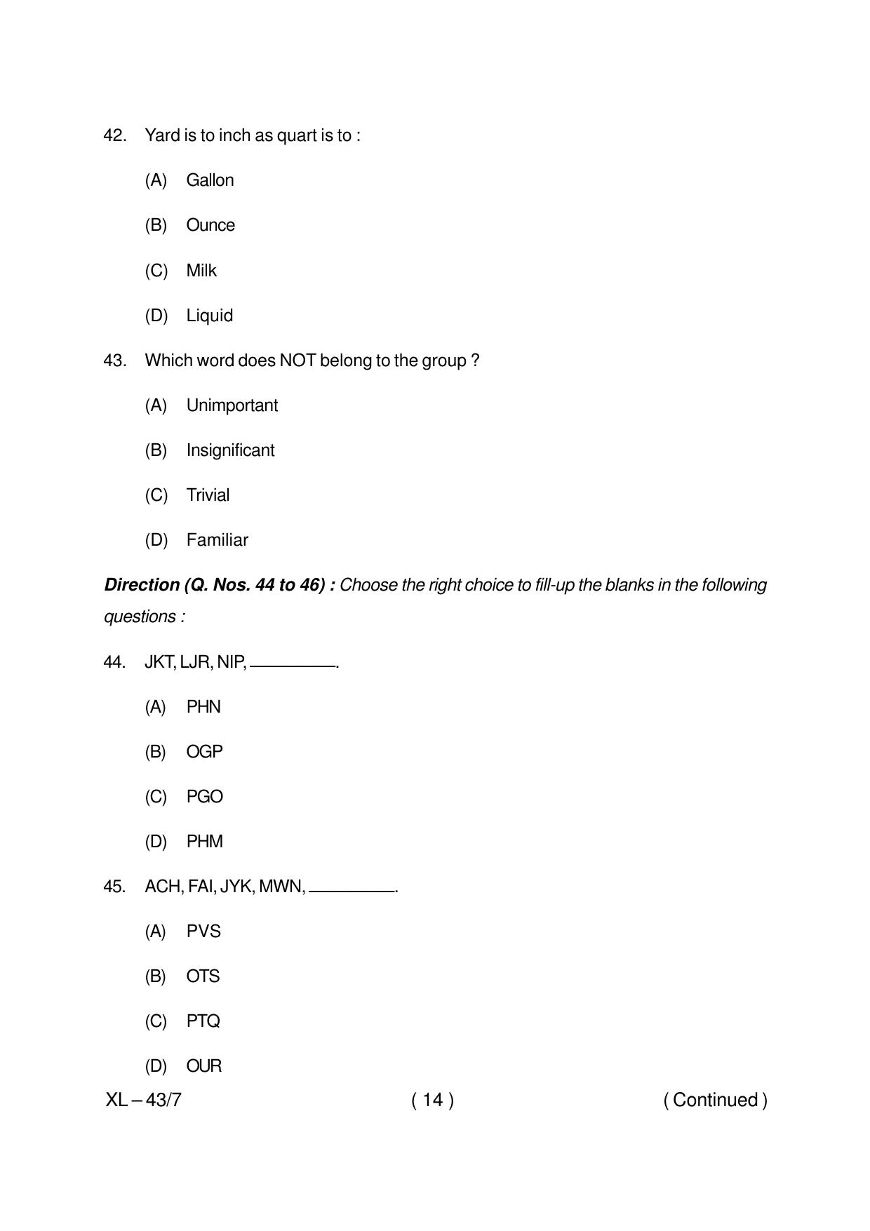 Odisha CPET IRPM PMIR 2020 Question Paper - Page 14