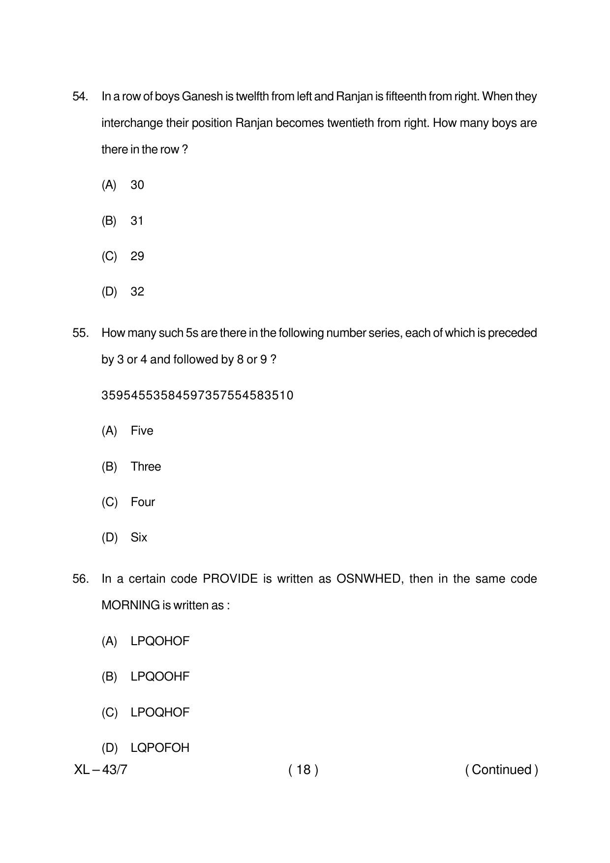 Odisha CPET IRPM PMIR 2020 Question Paper - Page 18