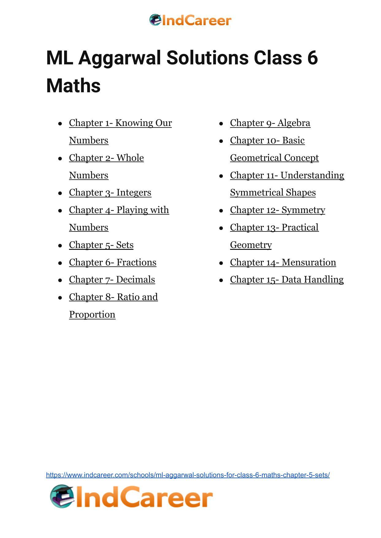 ML Aggarwal Solutions for Class 6 Maths Chapter 5- Sets - Page 8