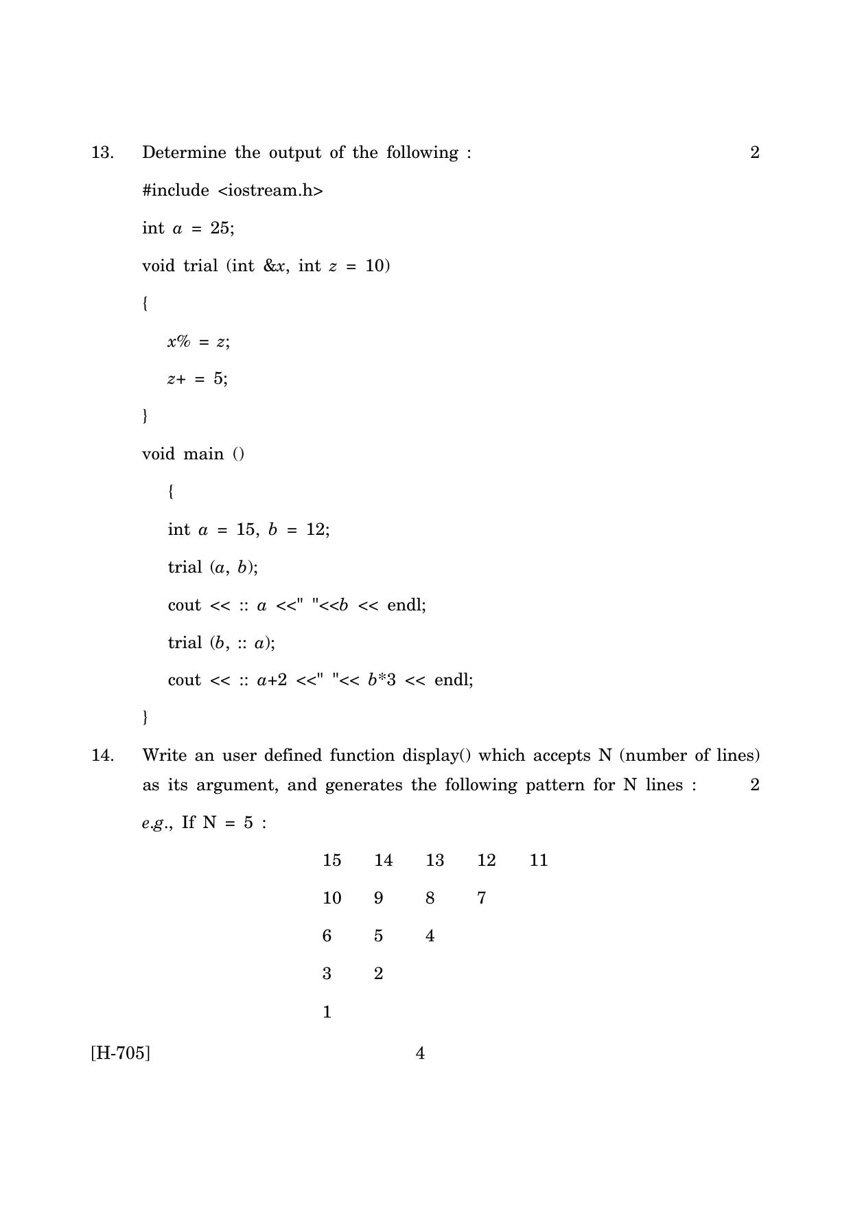 Goa Board Class 12 Computer Science   (June 2019) Question Paper - Page 4