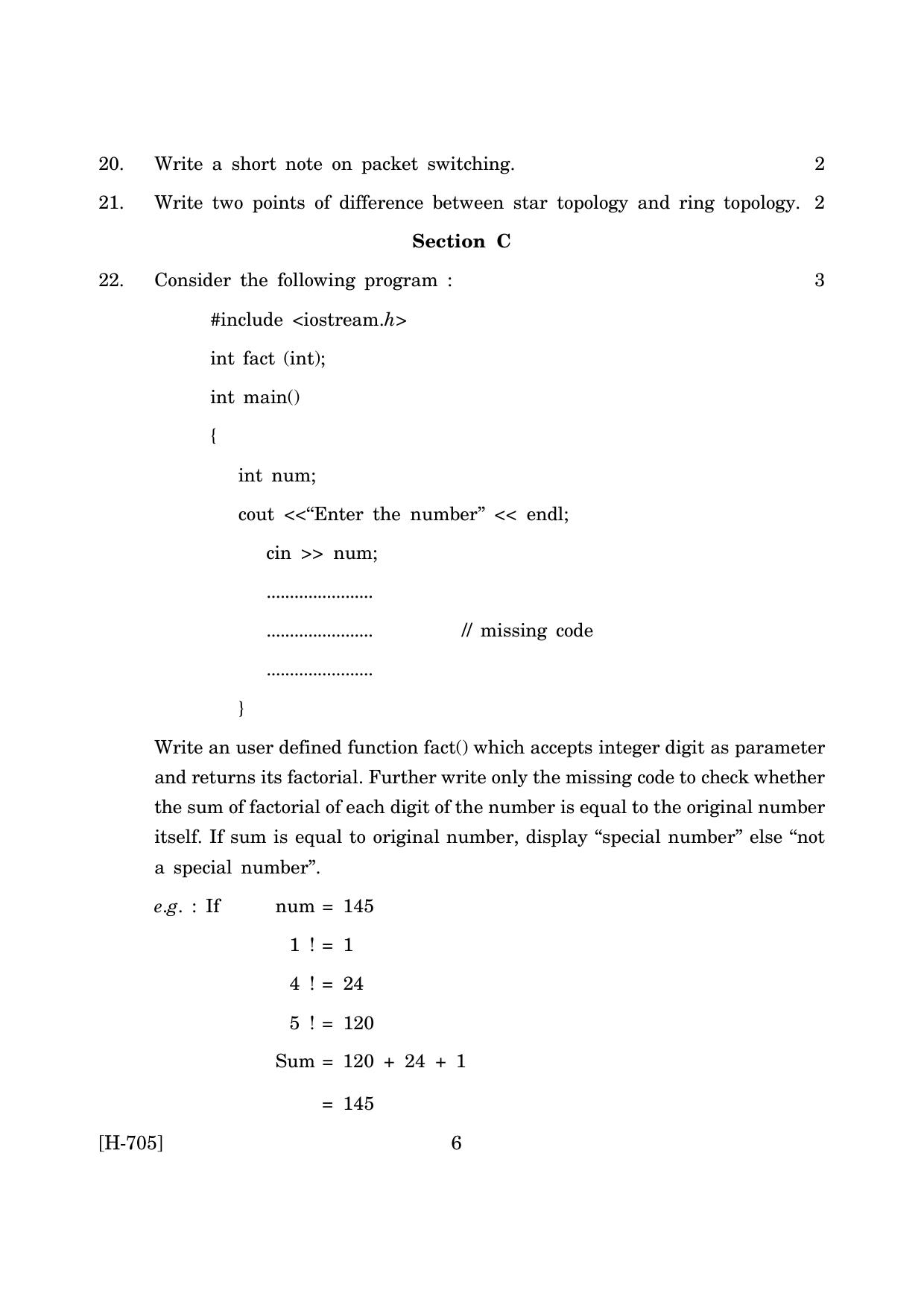 Goa Board Class 12 Computer Science   (June 2019) Question Paper - Page 6