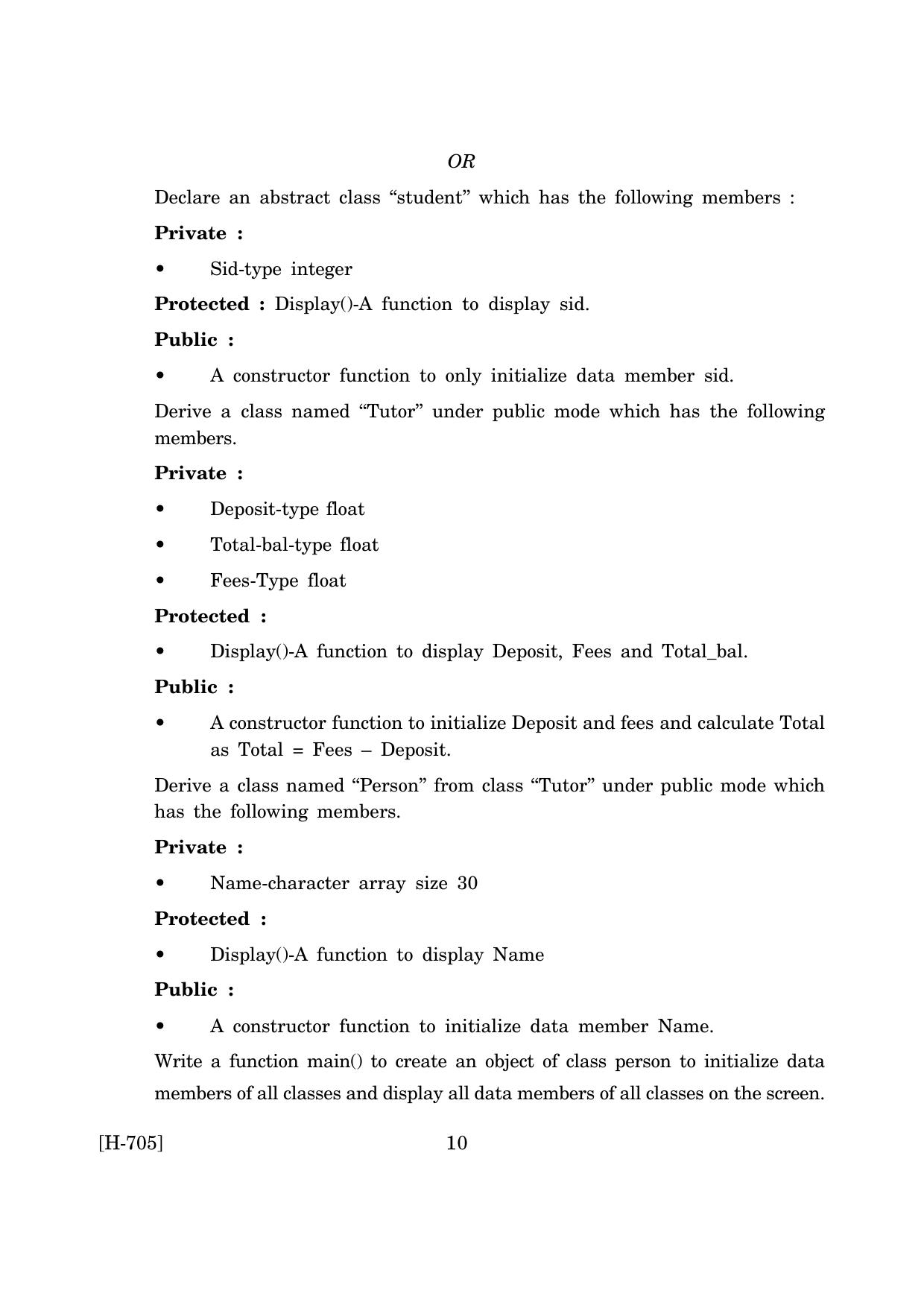 Goa Board Class 12 Computer Science   (June 2019) Question Paper - Page 10