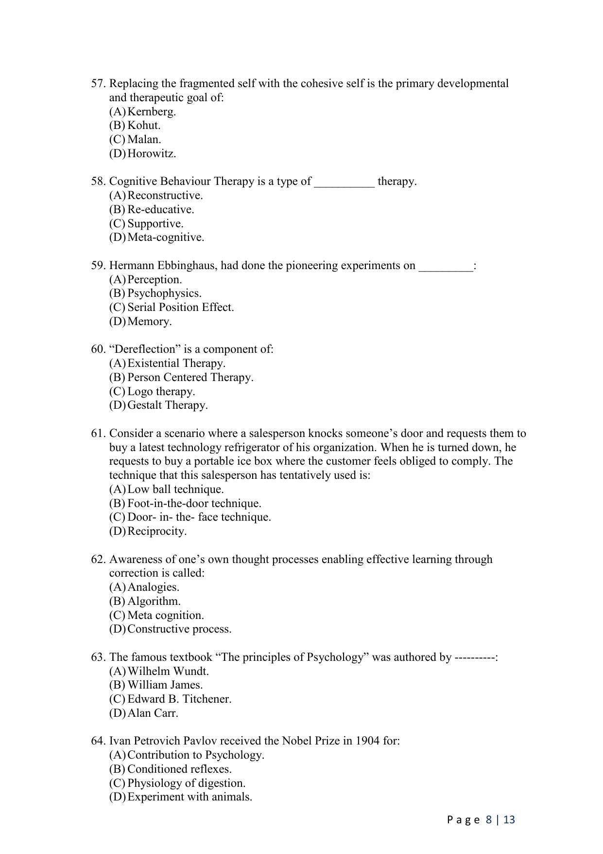 WB JEMAS (PG) MPHIL CP 2024 Question Paper - Page 10