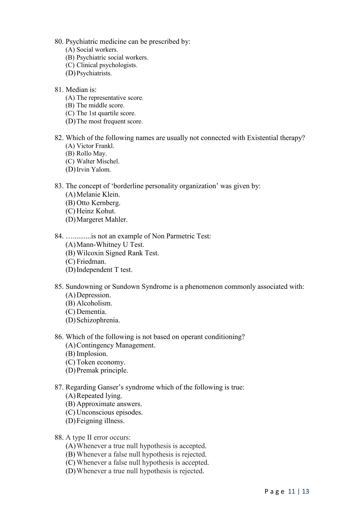 WB JEMAS (PG) MPHIL CP 2024 Question Paper - Page 13