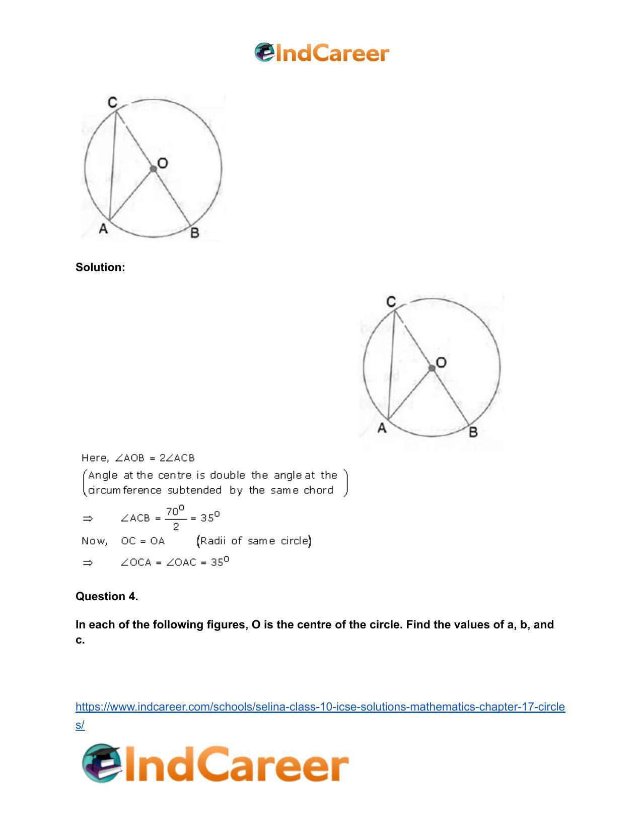 Selina Class 10 ICSE Solutions Mathematics : Chapter 17- Circles - Page 5