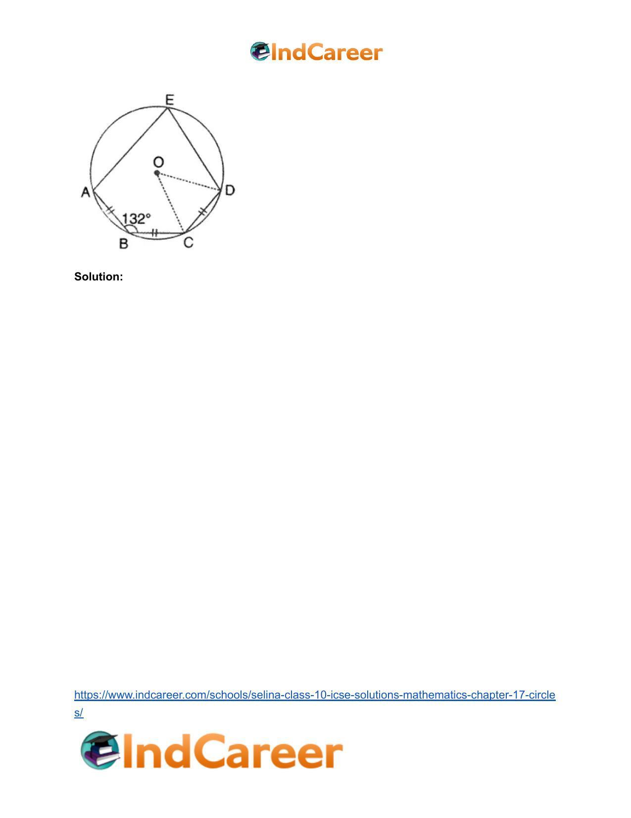 Selina Class 10 ICSE Solutions Mathematics : Chapter 17- Circles - Page 95