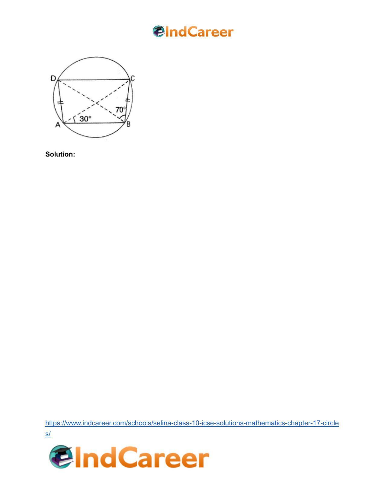 Selina Class 10 ICSE Solutions Mathematics : Chapter 17- Circles - Page 146