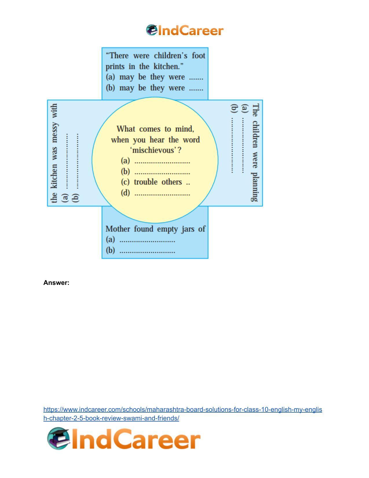 Maharashtra Board Solutions for Class 10- English (My English): Chapter 2.5- Book Review – Swami and Friends - Page 8