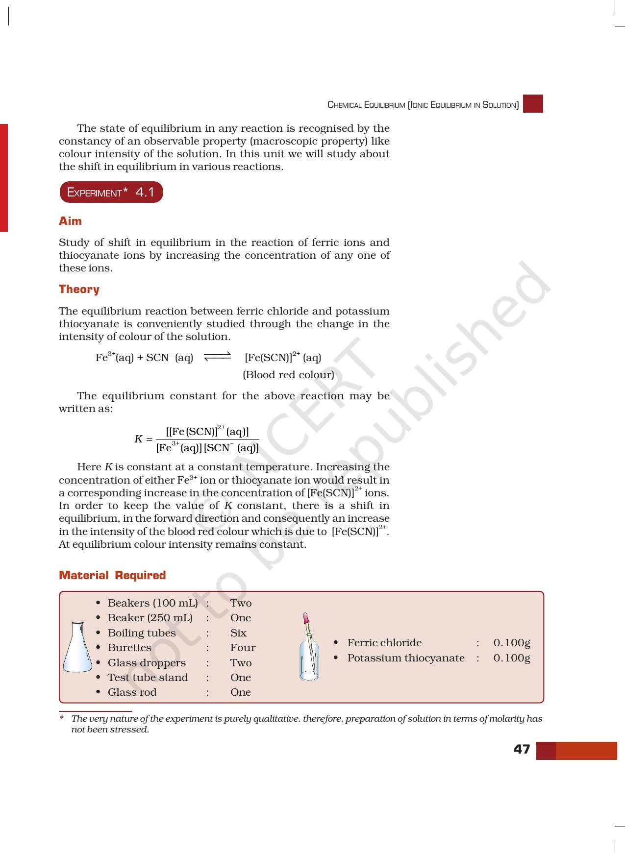 NCERT Laboratory Manuals for Class XI Chemistry - Unit-4 Chemical Equilibrium (Ionic Equilibrium in Solution) - Page 2