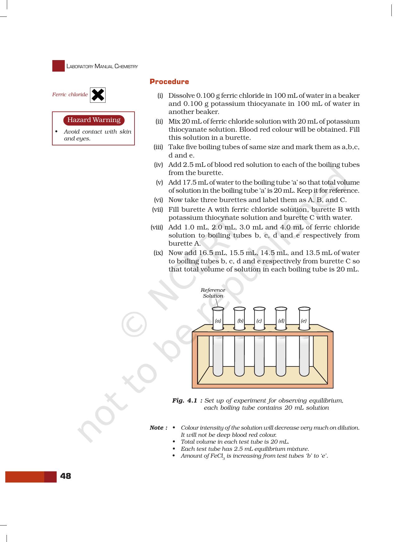 NCERT Laboratory Manuals for Class XI Chemistry - Unit-4 Chemical Equilibrium (Ionic Equilibrium in Solution) - Page 3