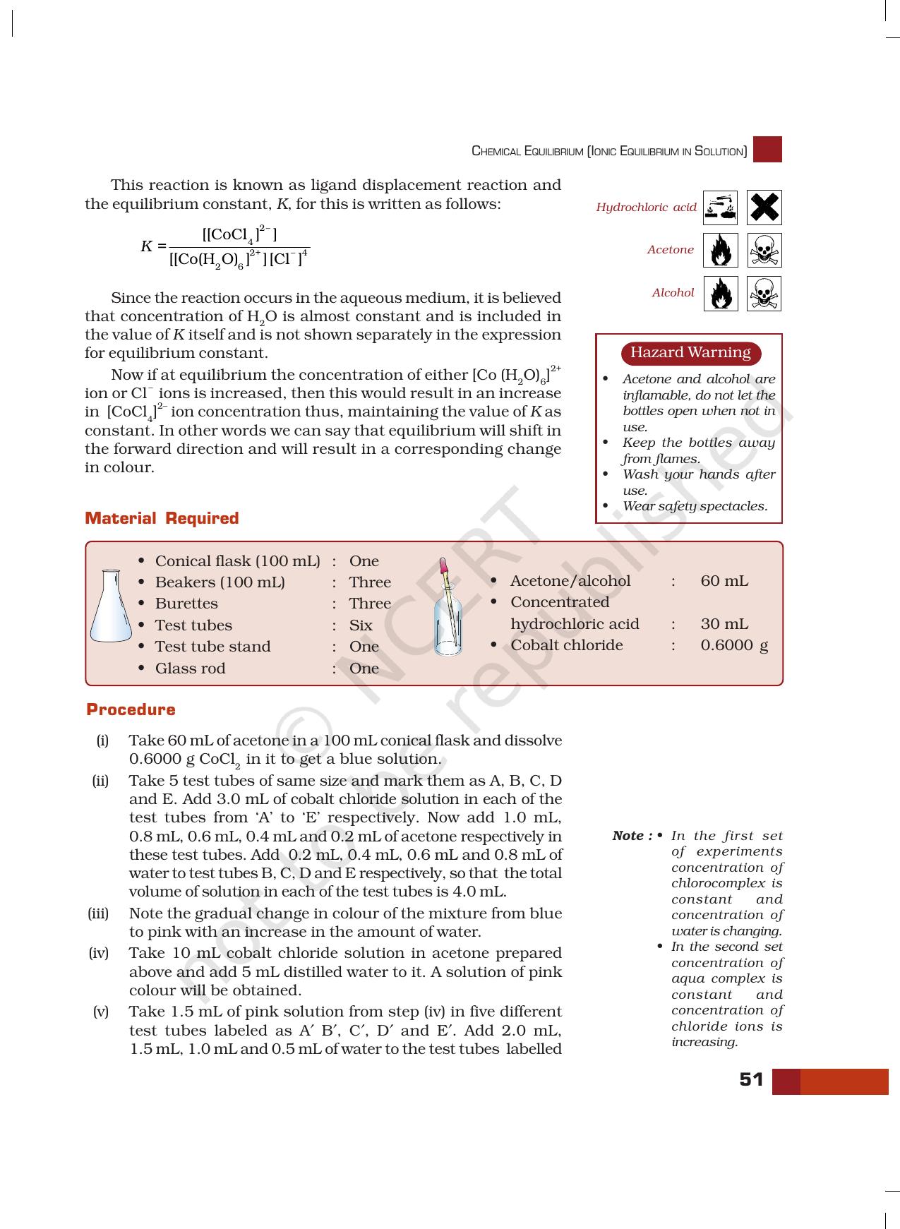 NCERT Laboratory Manuals for Class XI Chemistry - Unit-4 Chemical Equilibrium (Ionic Equilibrium in Solution) - Page 6